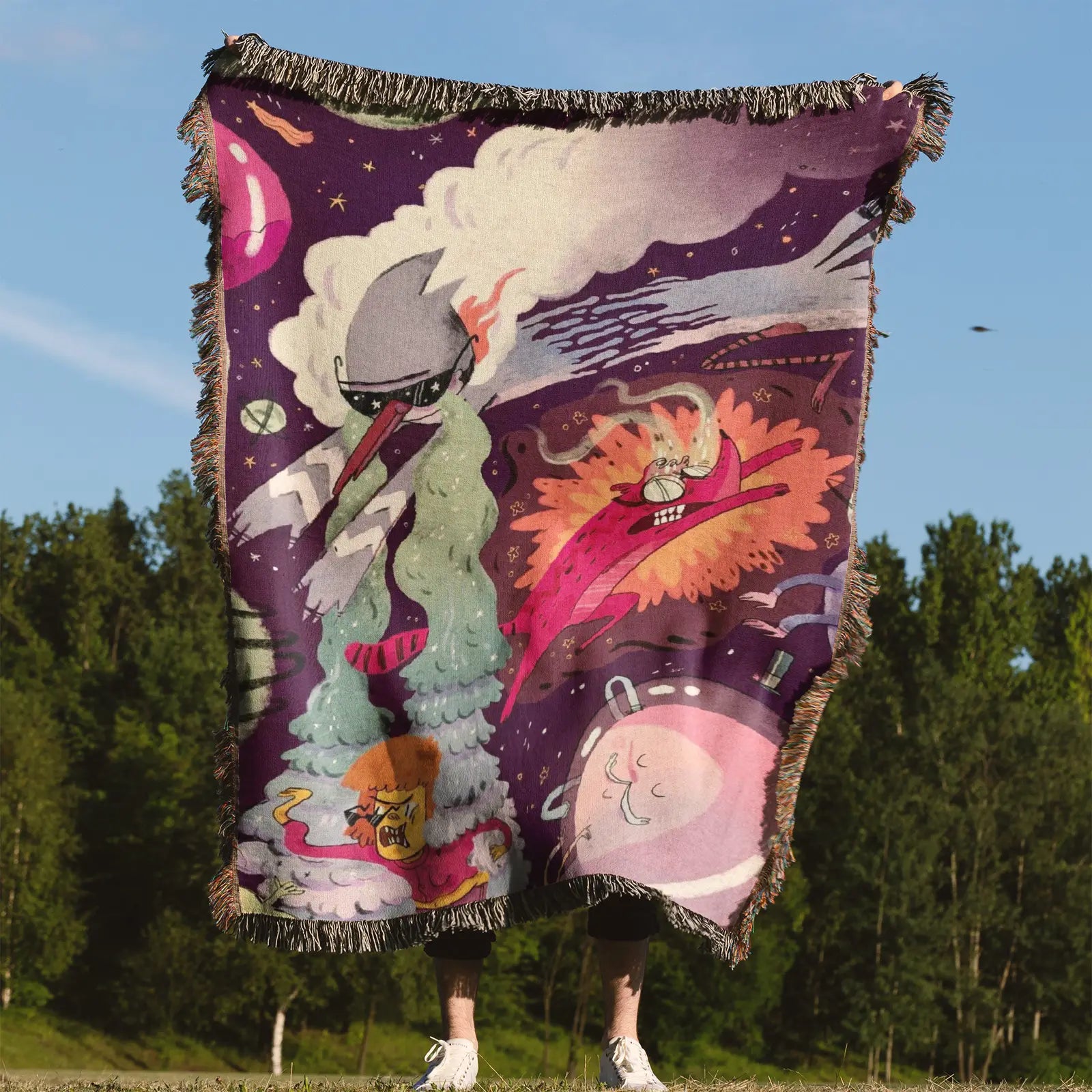 Tapisserie de couverture tissée une pièce – Cadeau de décoration de chambre d'anime de personnalité-Ⅰ