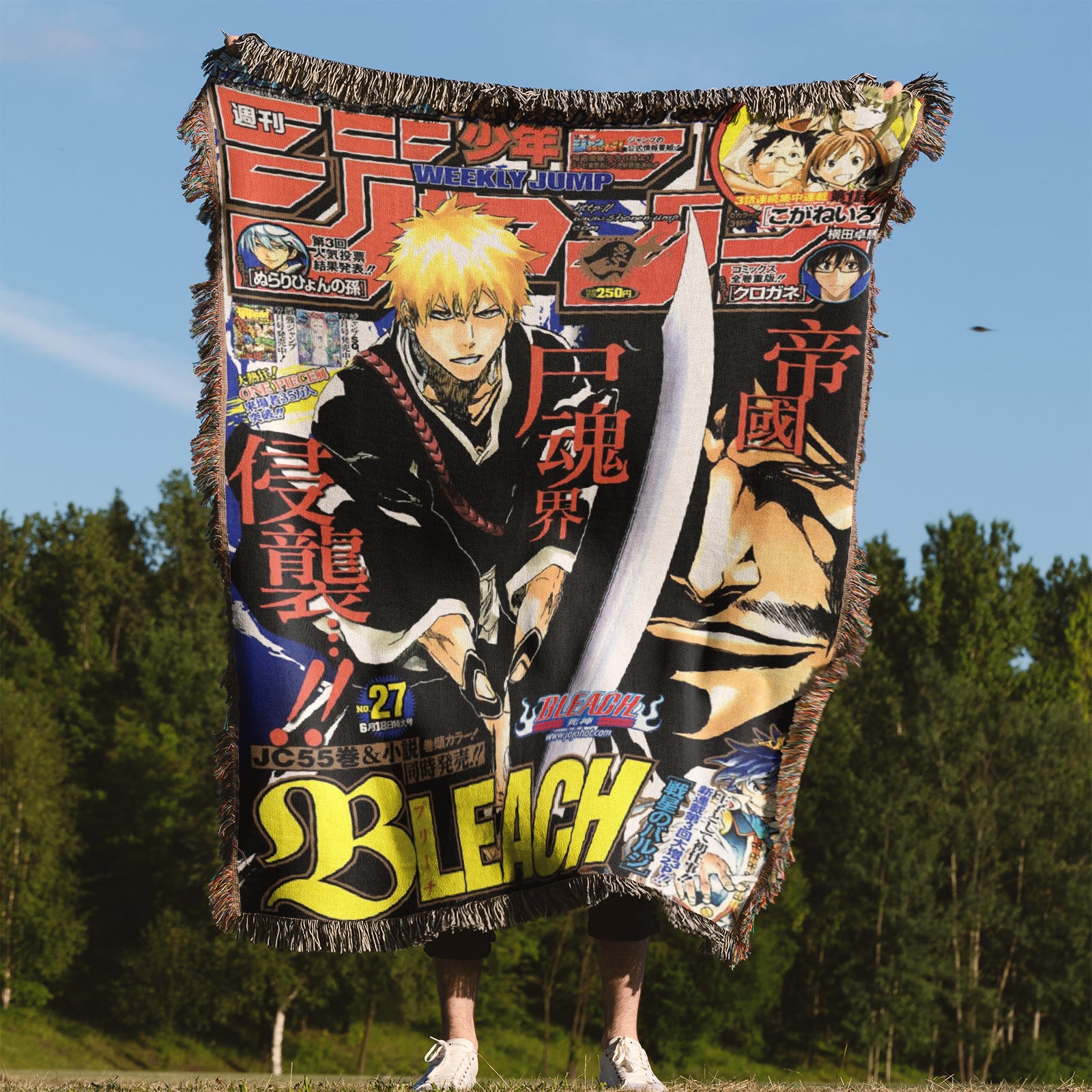 Bleach Anime Woven Throw Blanket Tapestry – Personality Anime Room Decor Gift-ⅤI