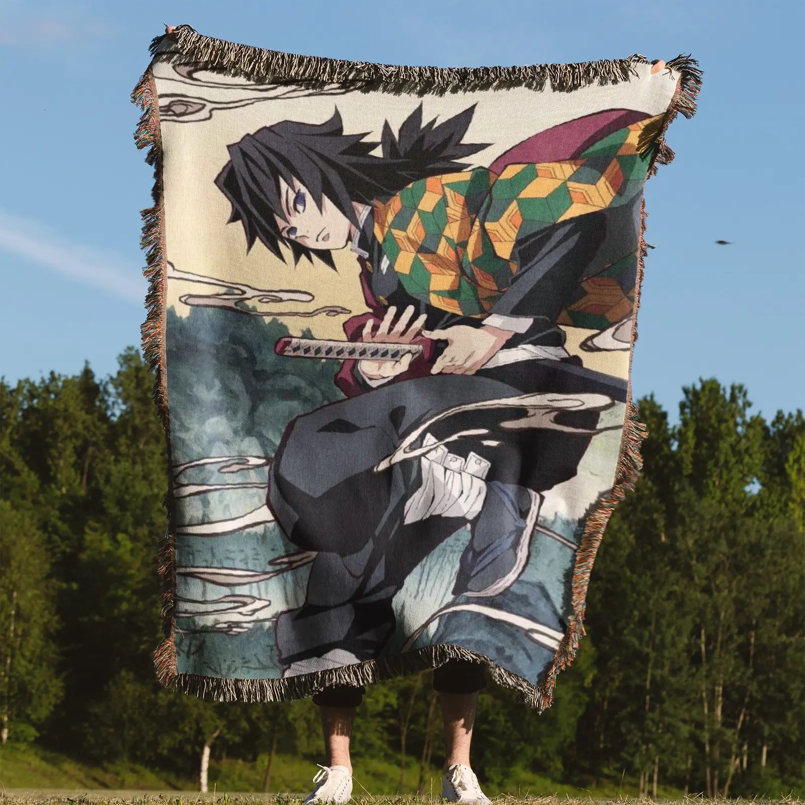 Demon Slayer Jump Comic Poster Woven Throw Blanket Tapestry – Personality Anime Room Decor Gift-IX