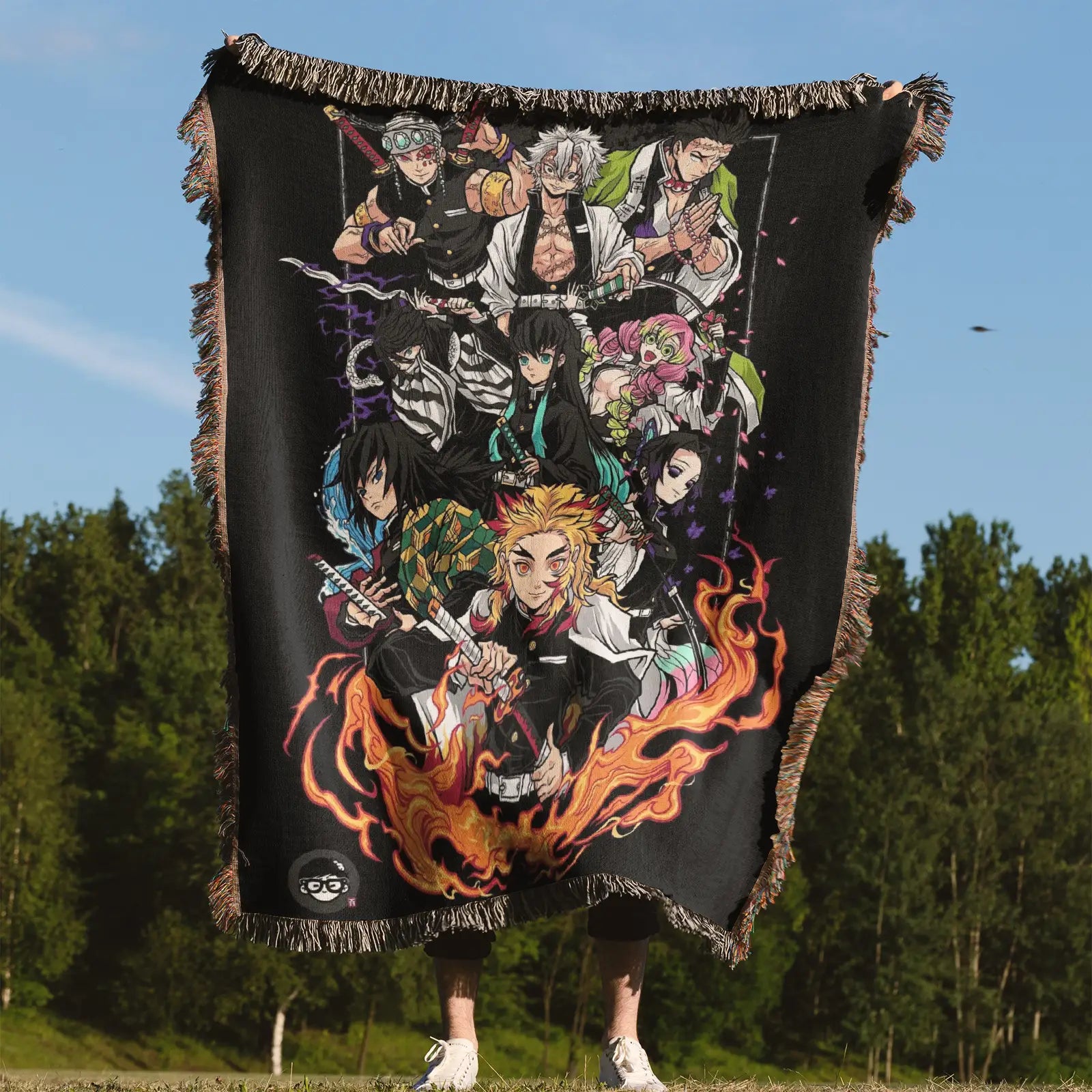 Demon Slayer Jump Comic Poster Woven Throw Blanket Tapestry – Personality Anime Room Decor Gift-V