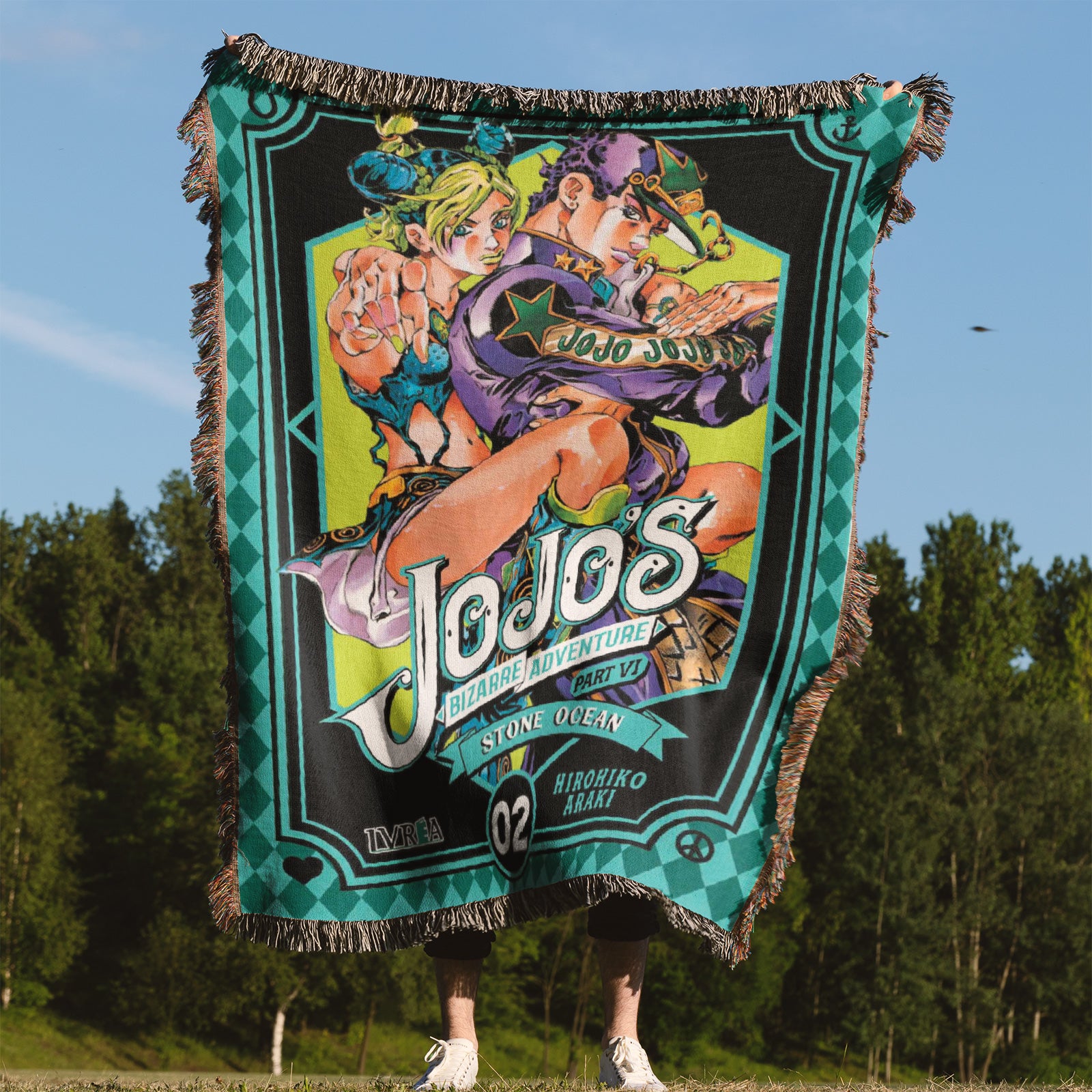 JoJo's Bizarre Adventure Woven Throw Blanket Tapestry – Personality Anime Room Decor Gift-II