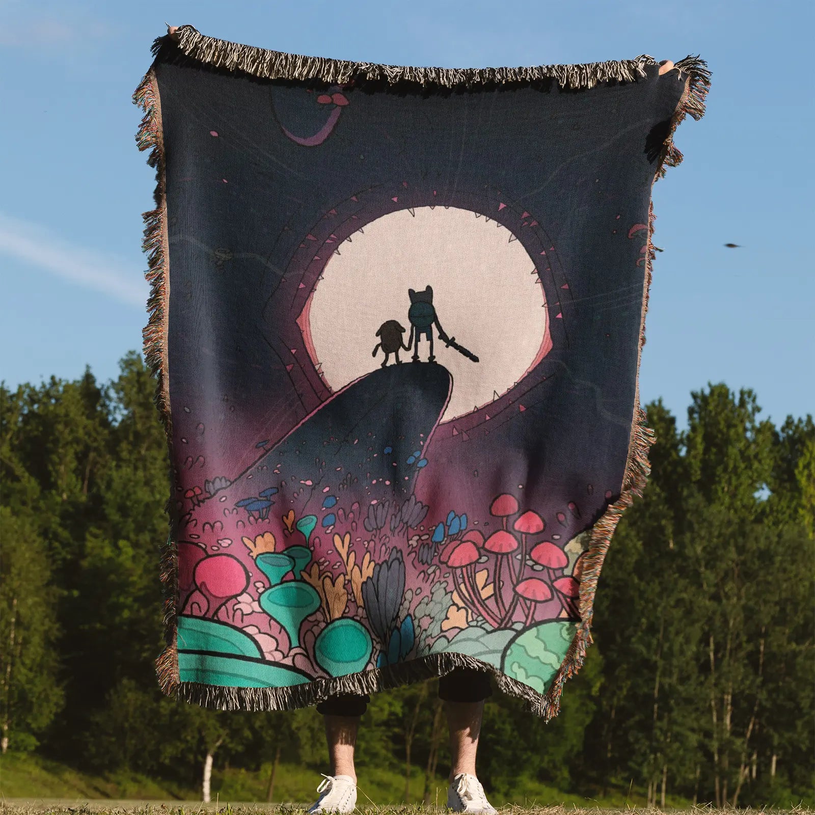 Adventure Time Woven Throw Blanket Tapestry – Personality Cartooon Room Decor Gift-VI