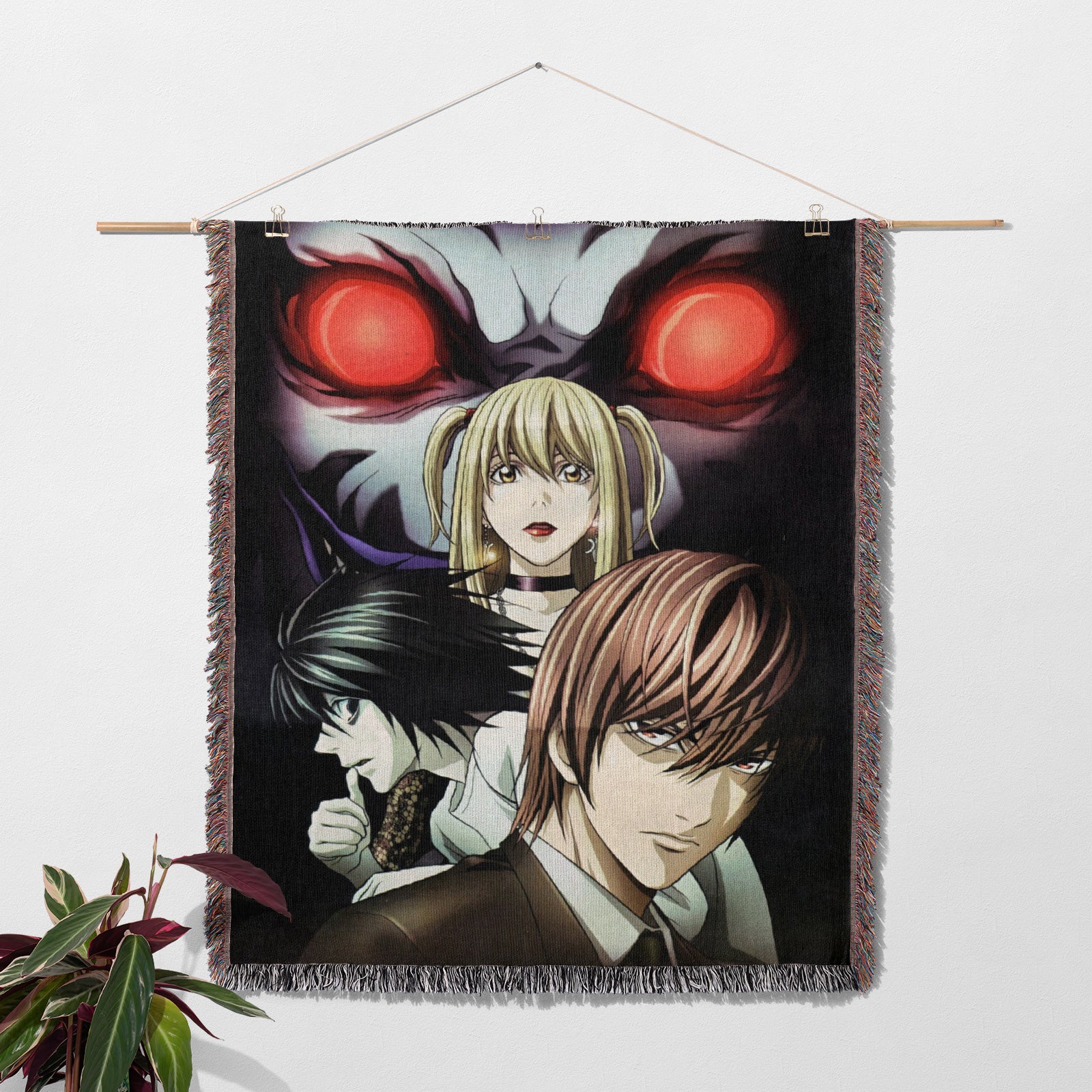 Death Note Woven Throw Blanket Tapestry – Personality Anime Room Decor Gift-II