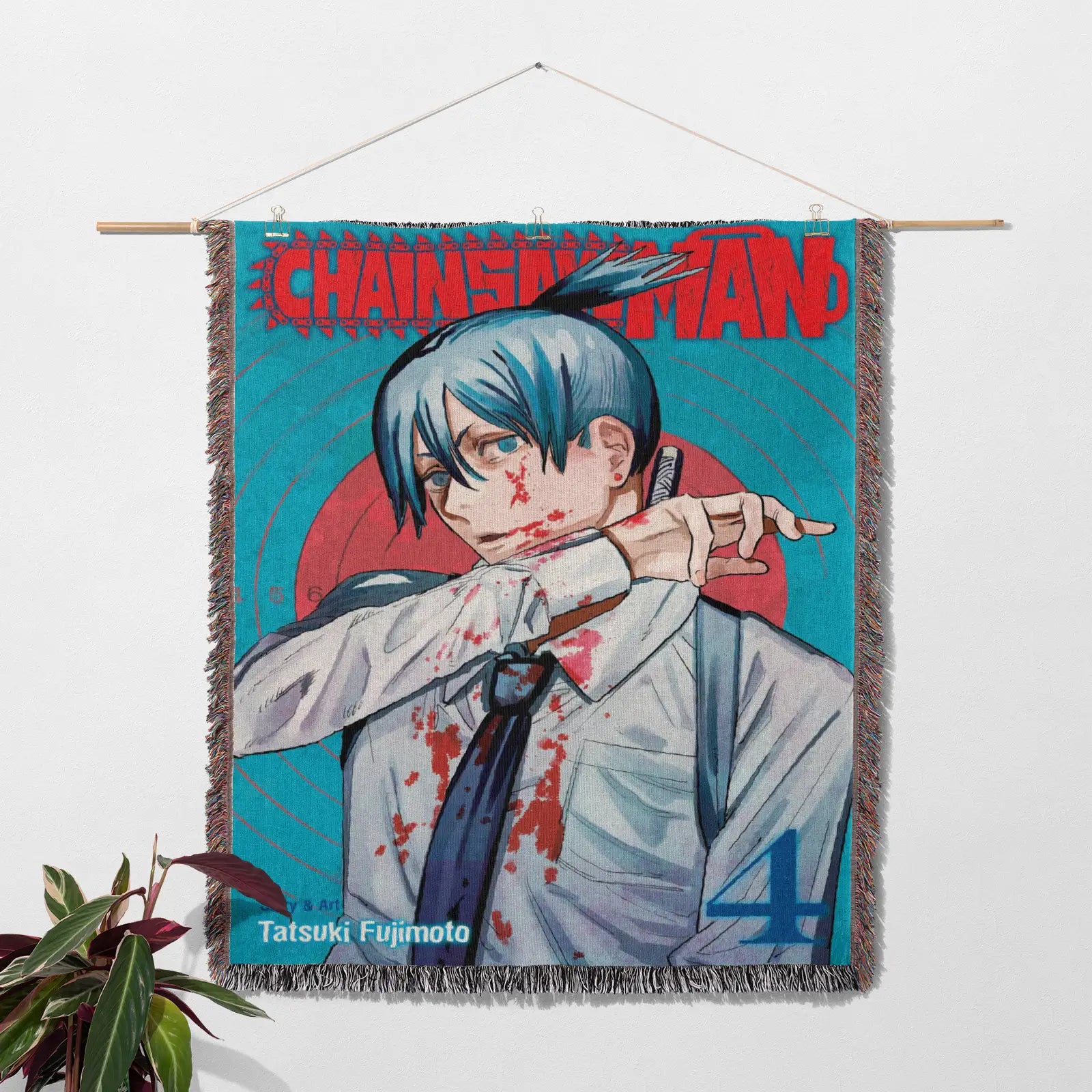 Chainsaw Man Woven Throw Blanket Tapestry – Personality Anime Room Decor Gift-IV