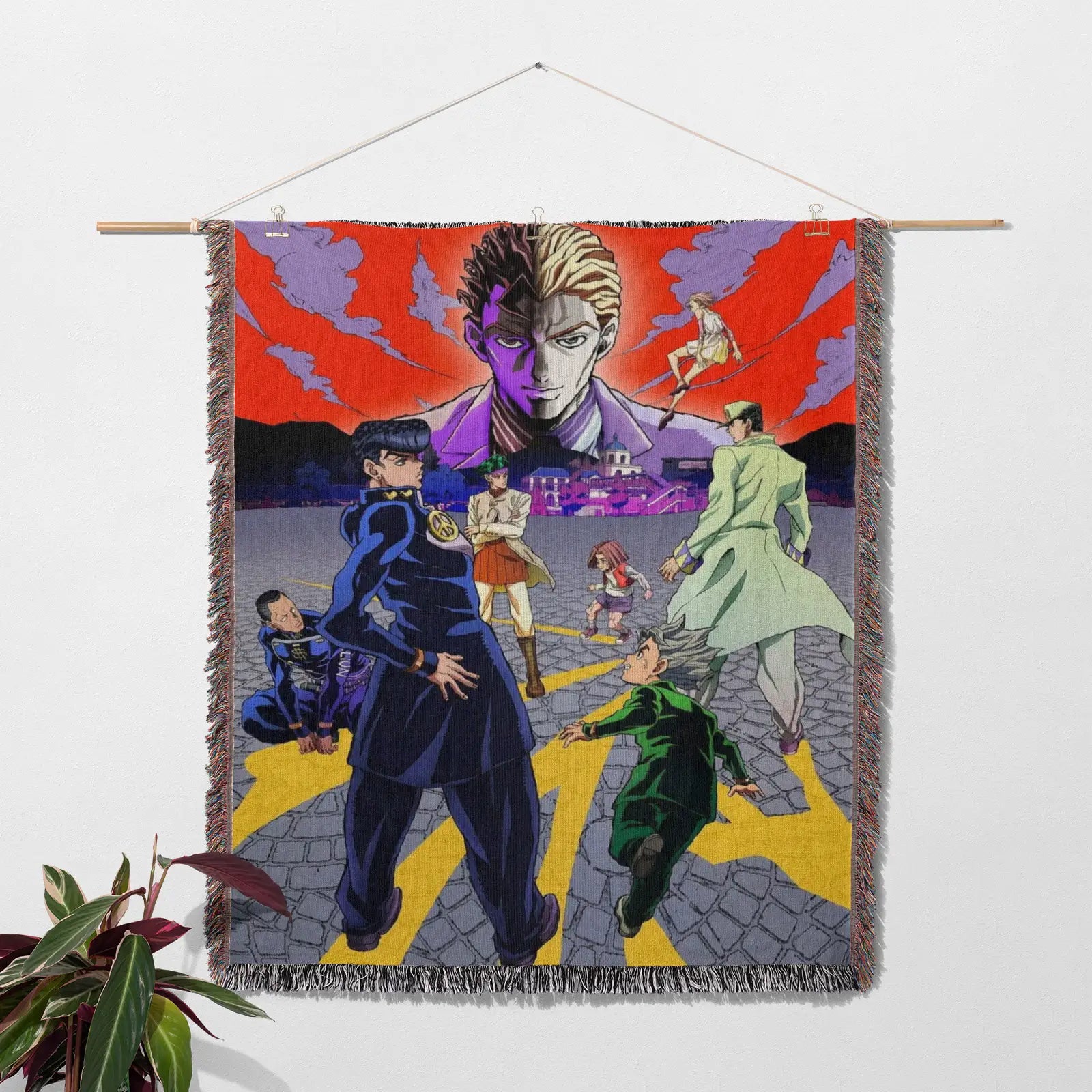 JoJo's Bizarre Adventure Woven Throw Blanket Tapestry – Personality Anime Room Decor Gift-IV