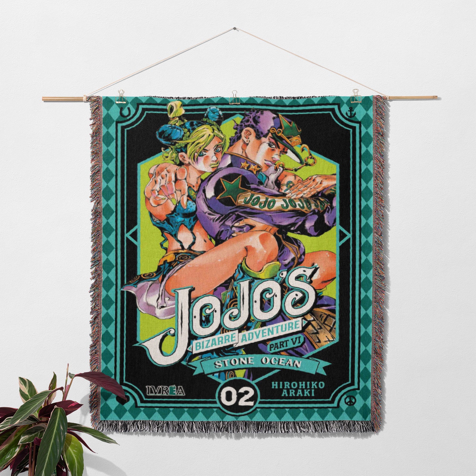 JoJo's Bizarre Adventure Woven Throw Blanket Tapestry – Personality Anime Room Decor Gift-II