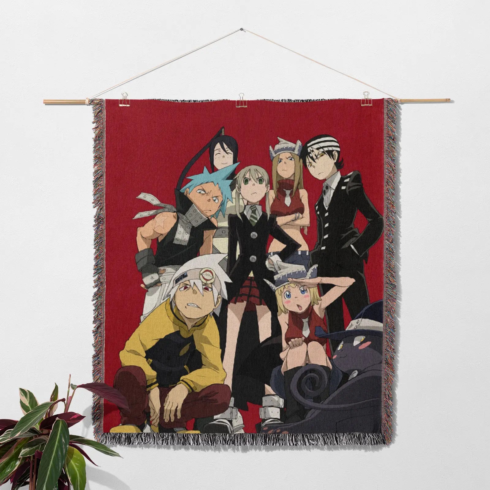 Soul Eater Woven Throw Blanket Tapestry – Personality Anime Room Decor Gift-I