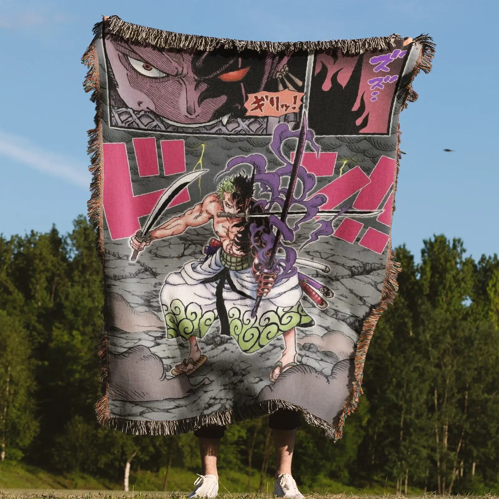 Tapisserie de couverture tissée une pièce – Personnalité Anime Room Decor Gift-VII