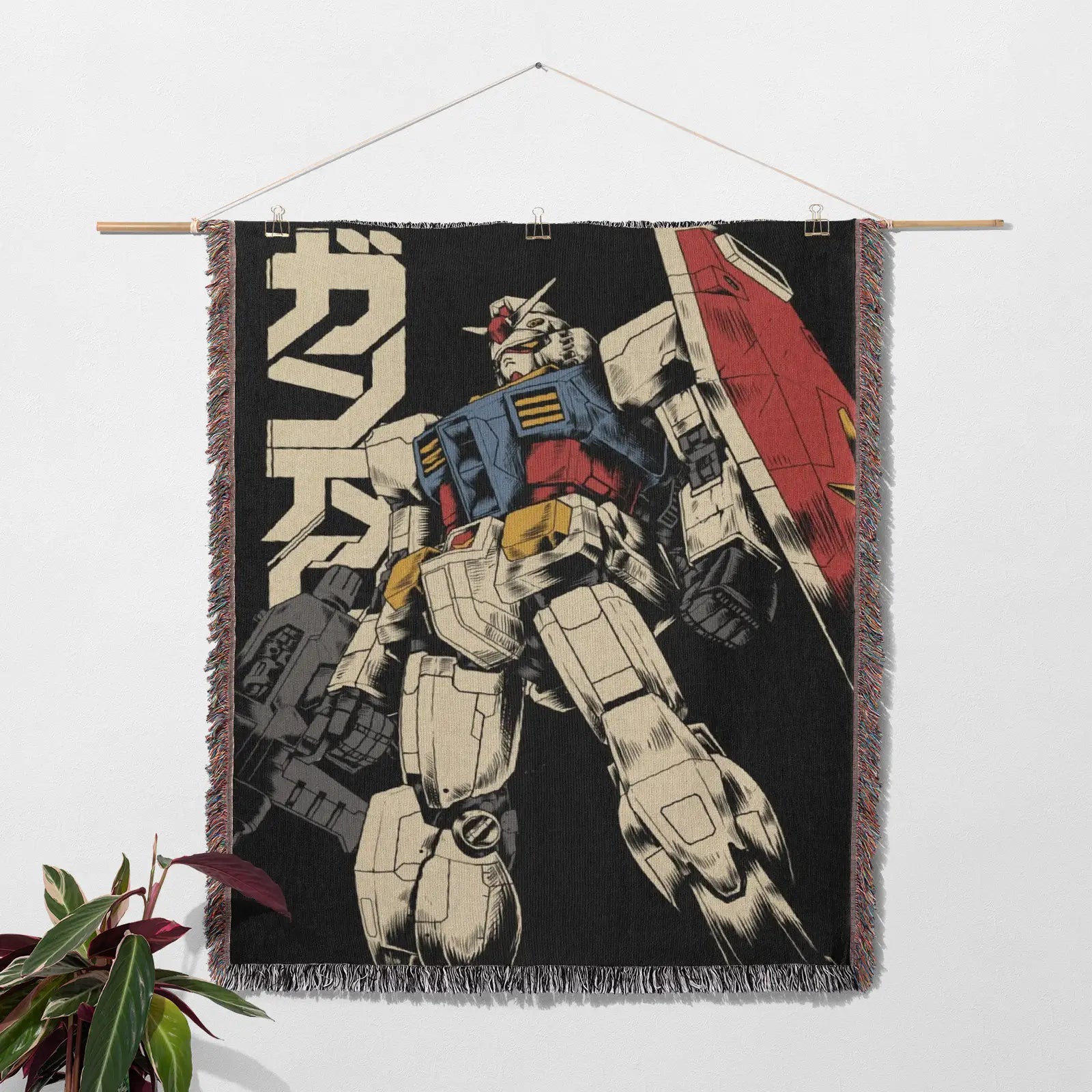 Gundam Woven Throw Blanket Tapestry – Personality Anime Room Decor Gift-III