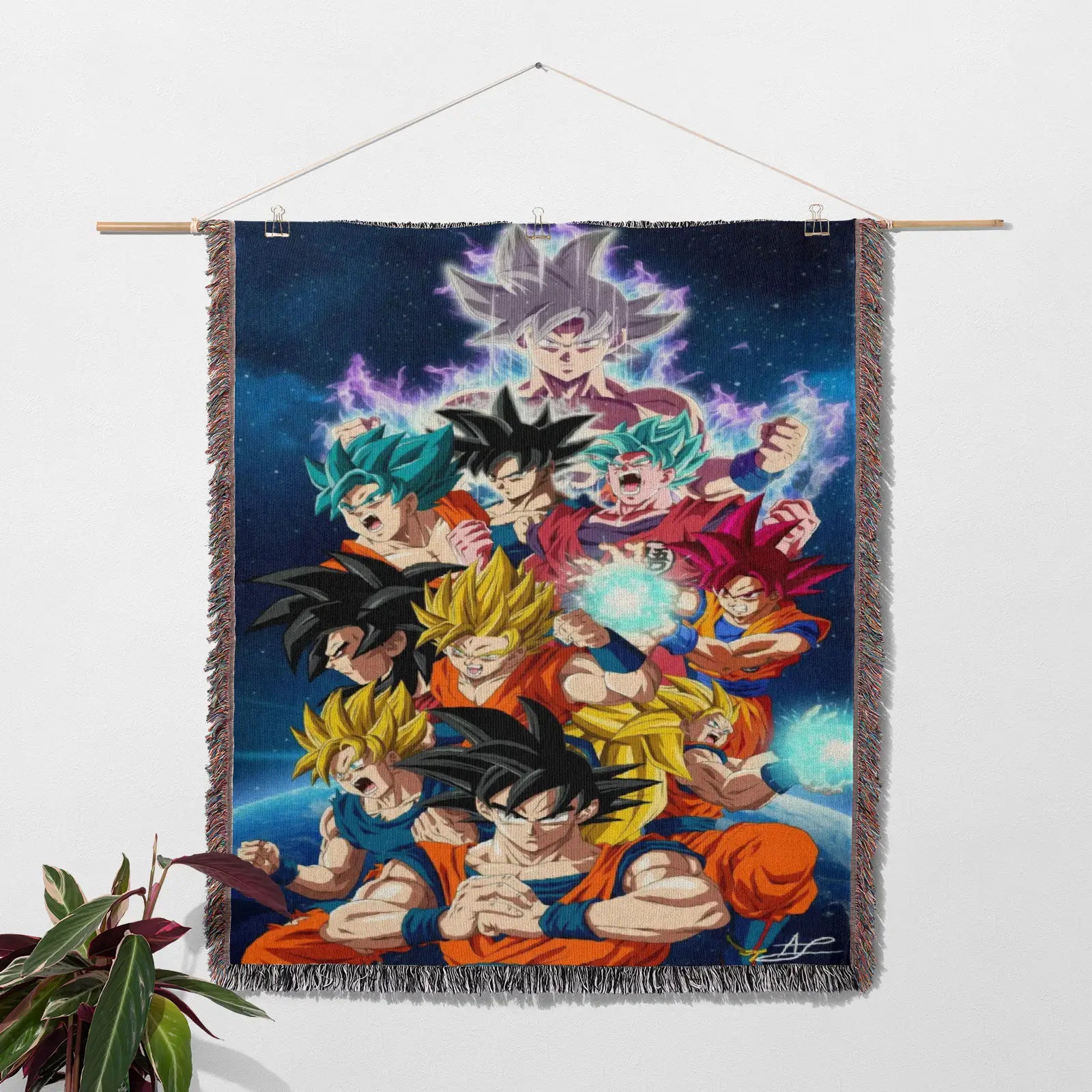 Dragon Ball Woven Throw Blanket Tapestry – Personality Anime Room Decor Gift-IX
