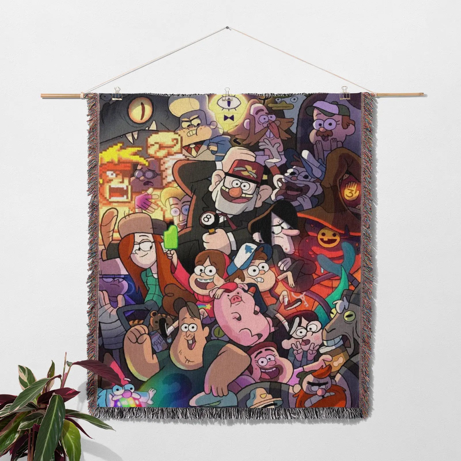 Gravity Falls Woven Throw Blanket Tapestry – Personality Cartooon Room Decor Gift-I