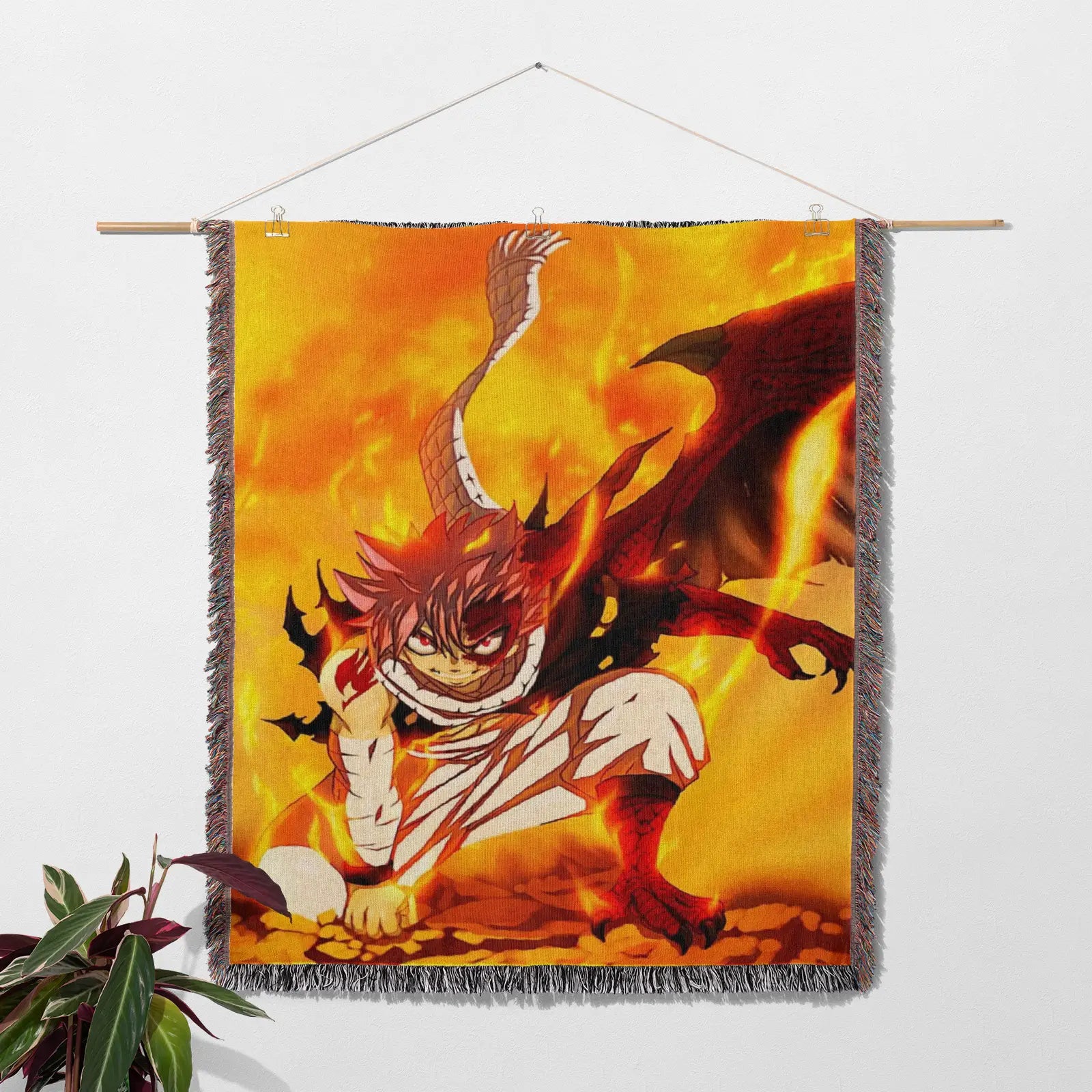 Fairy Tail Woven Throw Blanket Tapestry – Personality Anime Room Decor Gift-I