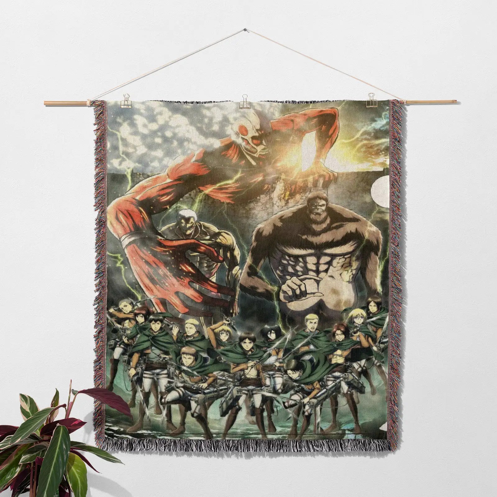 Attack on Titan Woven Throw Blanket Tapestry – Personality Anime Room Decor Gift-XI