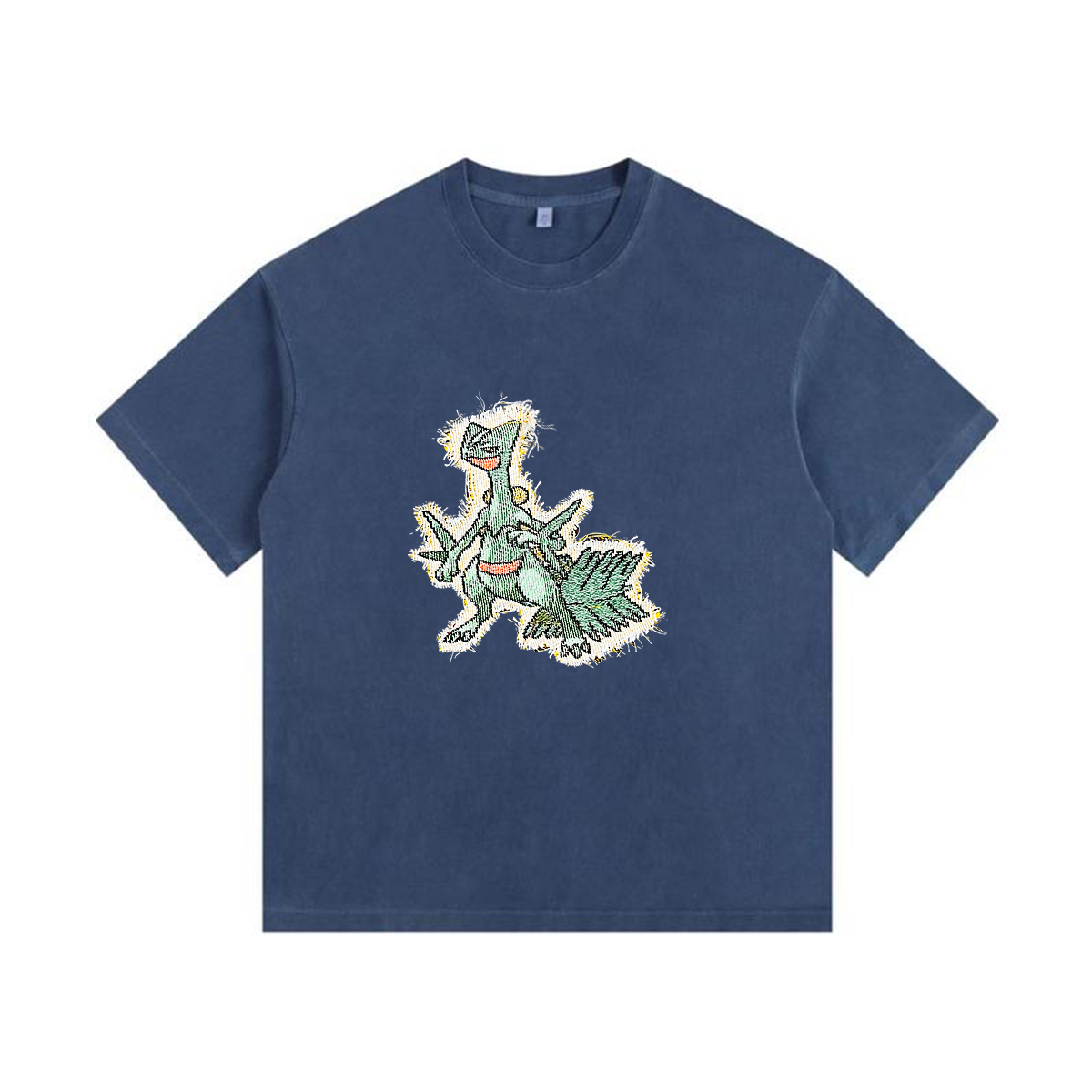 Sceptile Tapestry& Stylish PoPkémon Patch Appliqué Gradient Vintage Washed T-Shirt,Ideal Gift for Fans,T23