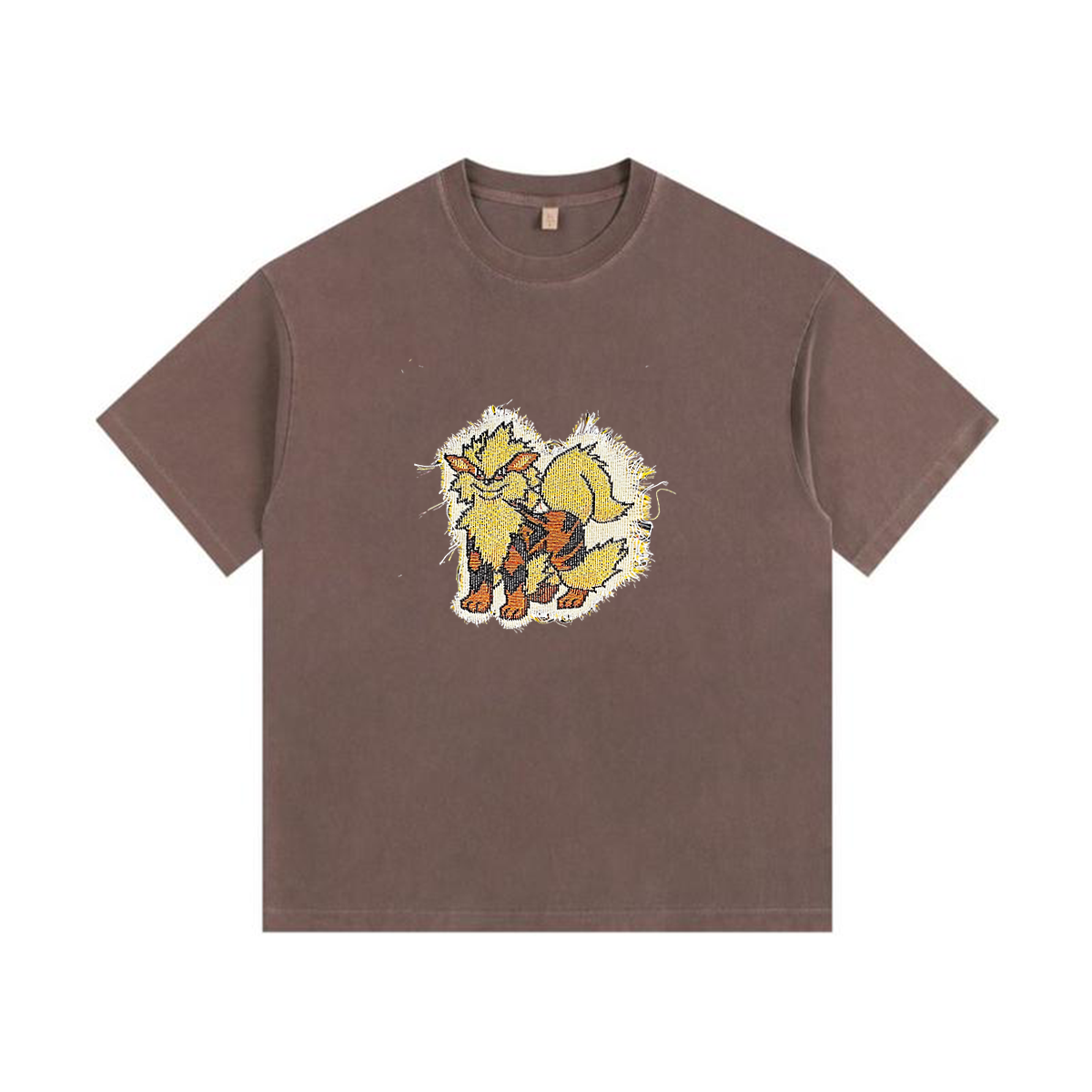 Arcanine Tapestry& Stylish PoPkémon Patch Appliqué Gradient Vintage Washed T-Shirt,Ideal Gift for Fans,T25