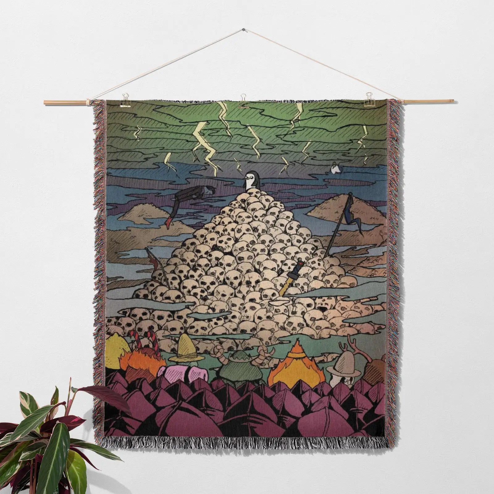 Adventure Time Woven Throw Blanket Tapestry – Personality Cartooon Room Decor Gift-V