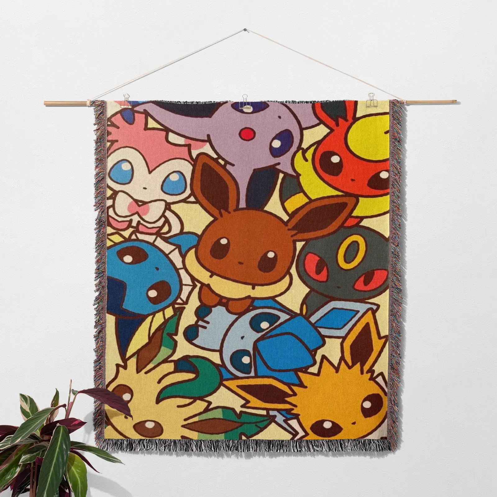 Tapisserie de couverture tissée Pokemon Gengar - Cadeau de décoration de chambre d'anime de personnalité-Ⅲ