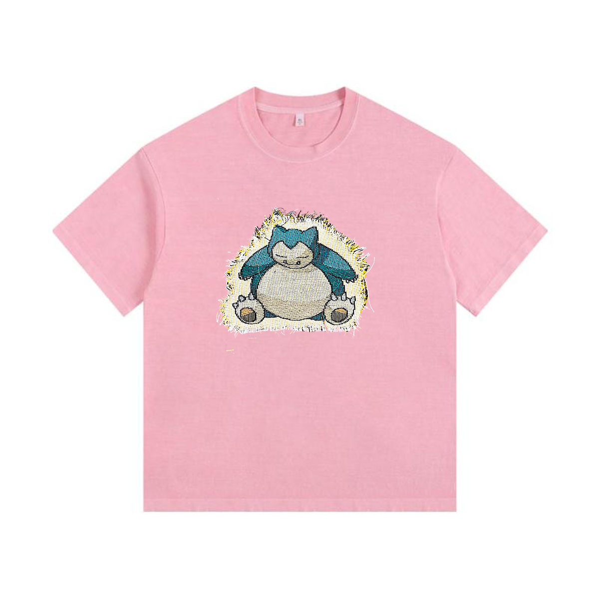 Snorlax Tapestry& Stylish PoPkémon Patch Appliqué Gradient Vintage Washed T-Shirt,Ideal Gift for Fans,T29