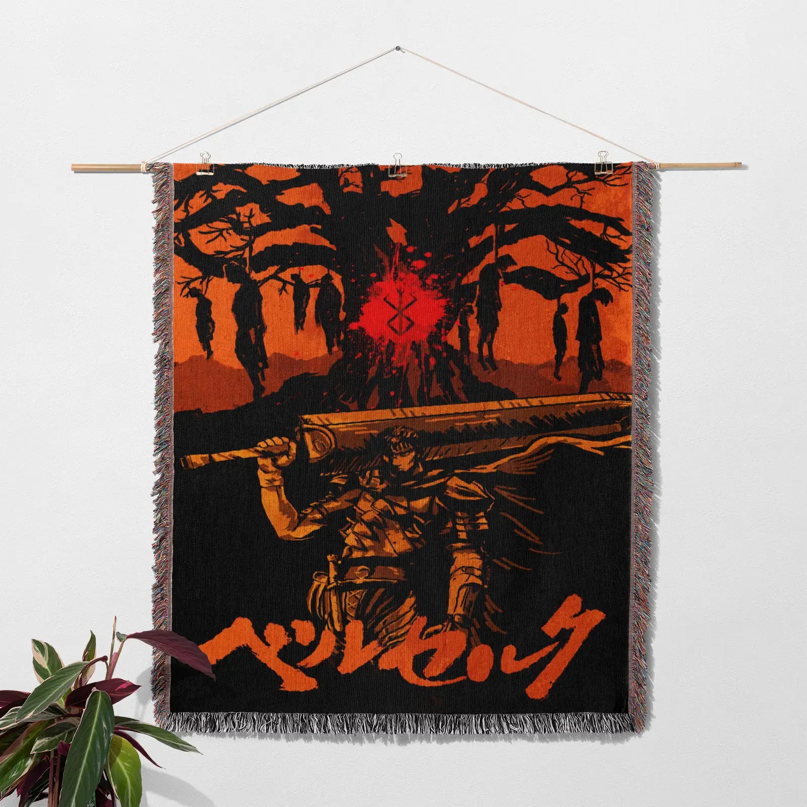 Berserk Woven Throw Blanket Tapestry – Personality Anime Room Decor Gift-VII