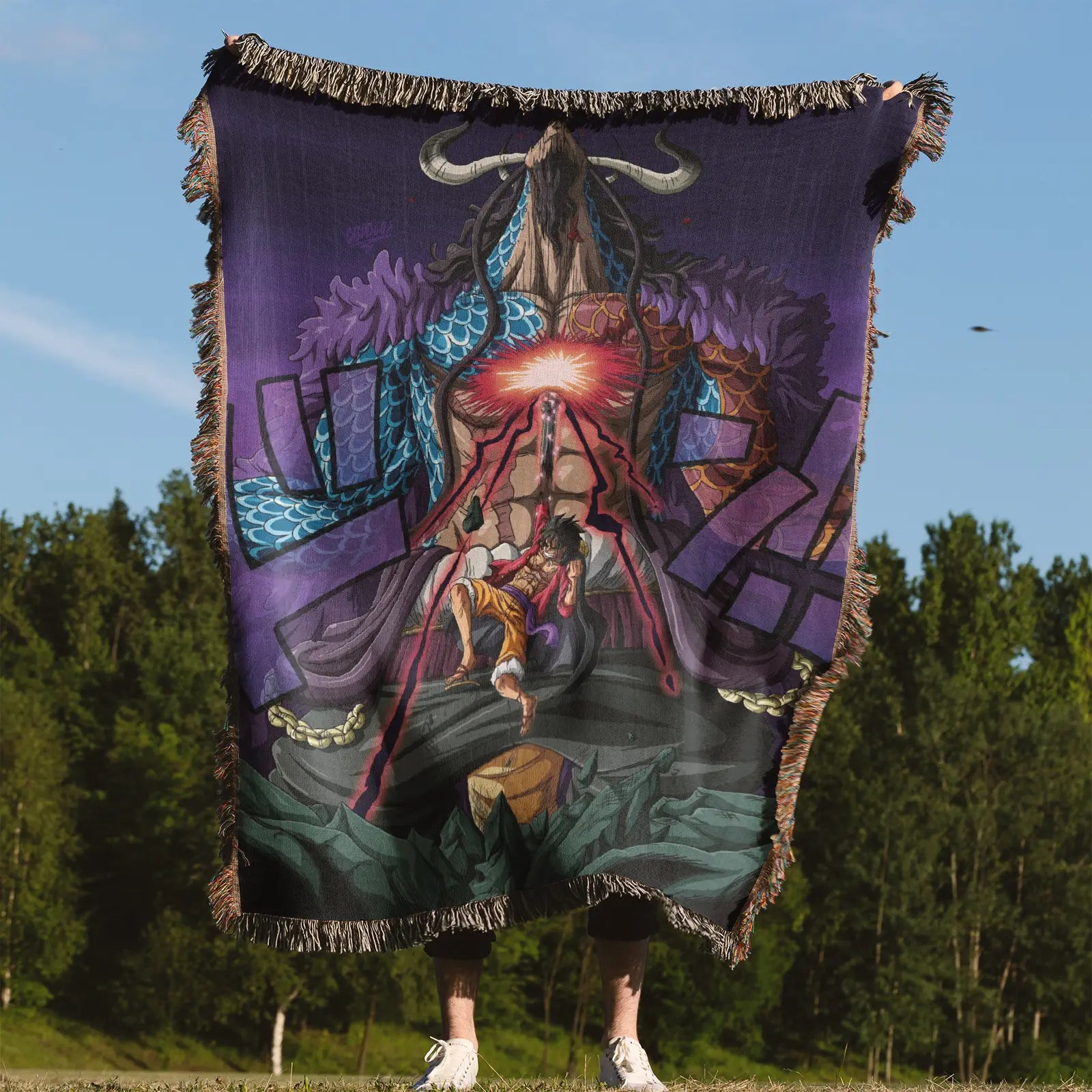 Tapisserie de couverture tissée une pièce – Personnalité Anime Room Decor Gift-VII