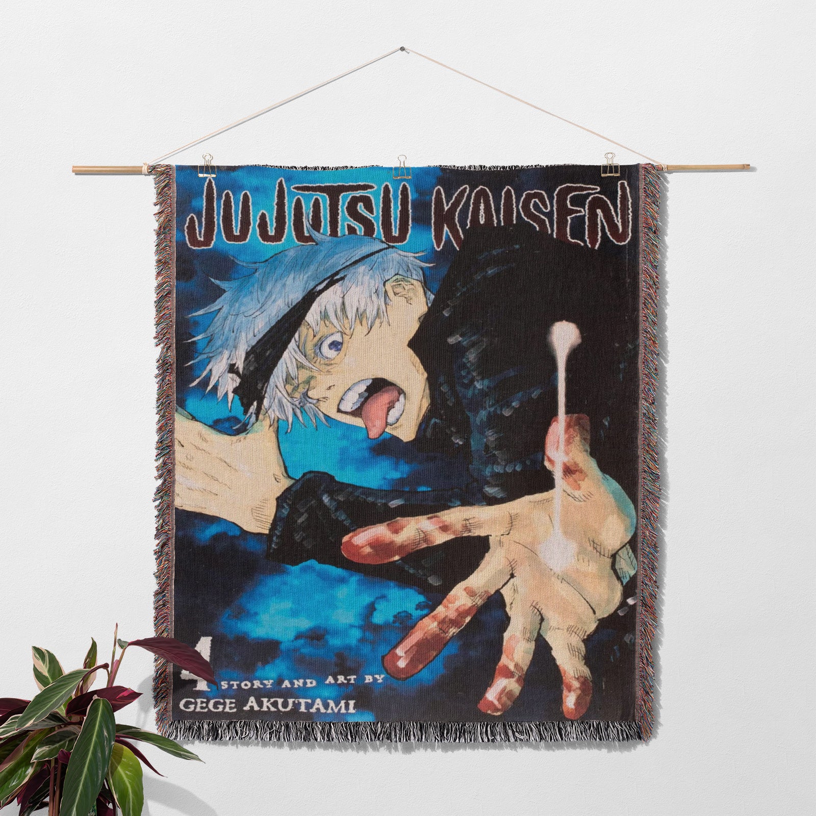 Couverture tissée Jujutsu Kaisen, tapisserie – personnalité, décoration de chambre d'anime, cadeau-Ⅲ