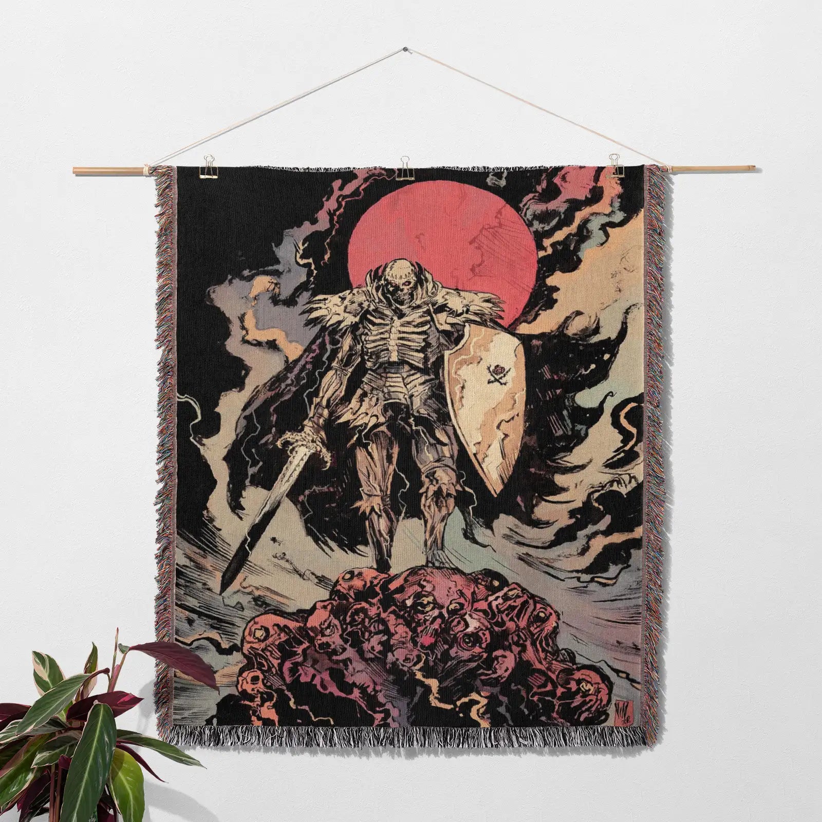 Berserk Woven Throw Blanket Tapestry – Personality Anime Room Decor Gift-V