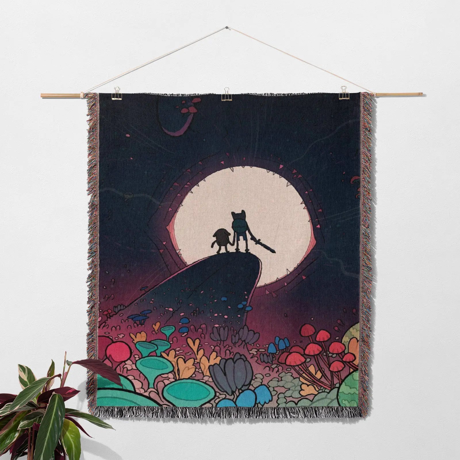 Adventure Time Woven Throw Blanket Tapestry – Personality Cartooon Room Decor Gift-VI