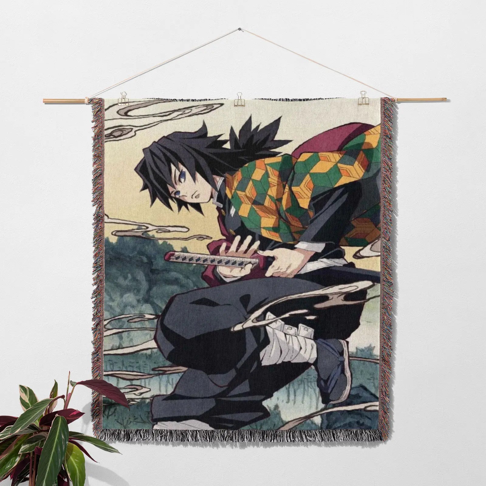 Demon Slayer Jump Comic Poster Woven Throw Blanket Tapestry – Personality Anime Room Decor Gift-IX