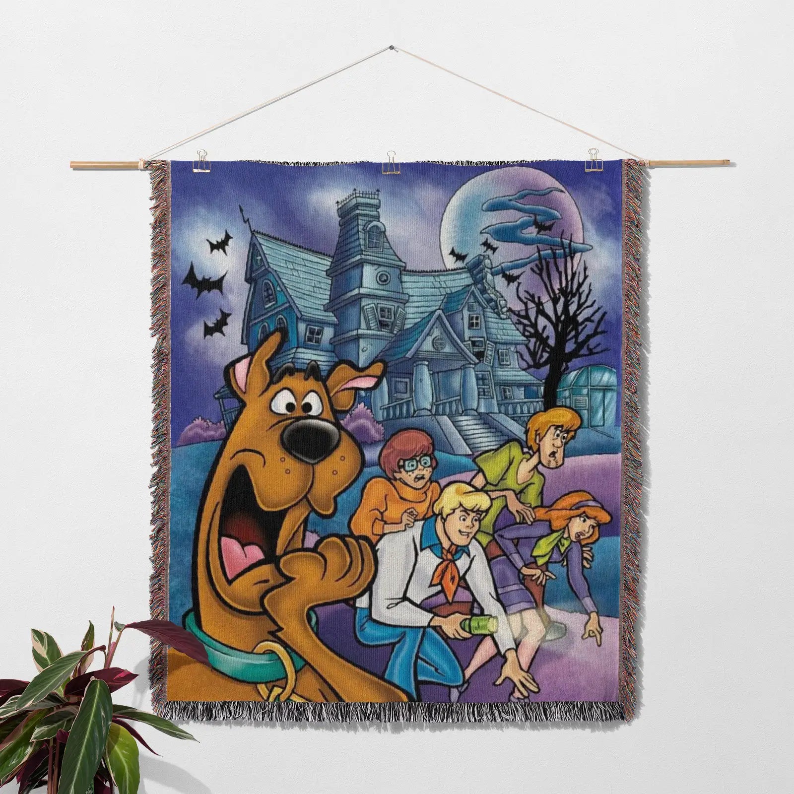 Scooby Doo Woven Throw Blanket Tapestry – Personality Cartooon Room Decor Gift-II