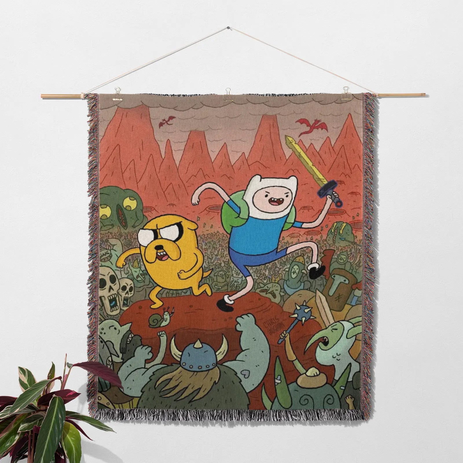 Adventure Time Woven Throw Blanket Tapestry – Personality Cartooon Room Decor Gift-VII