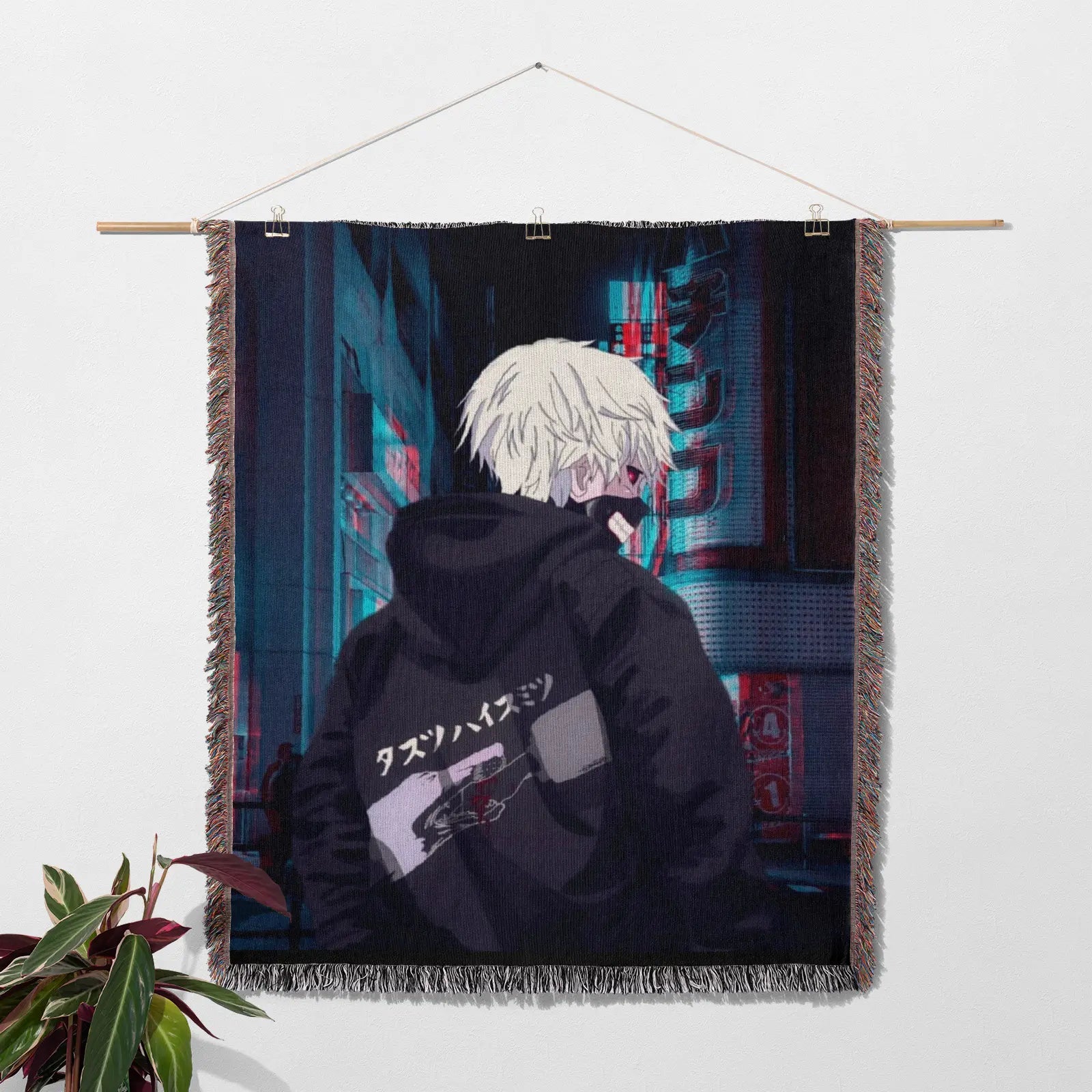 Tokyo Ghoul Woven Throw Blanket Tapestry – Personality Anime Room Decor Gift-II