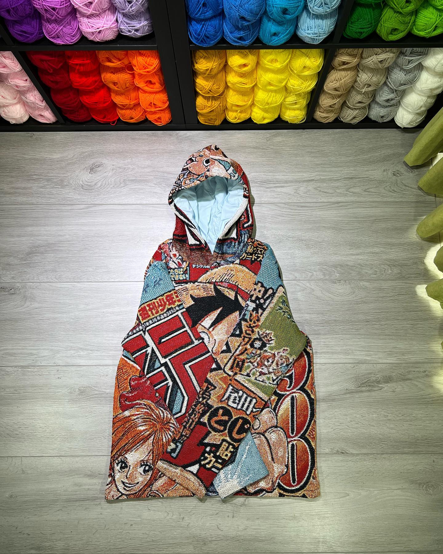 One Piece Anime Woven Blanket Hoodie-TAPESTRY