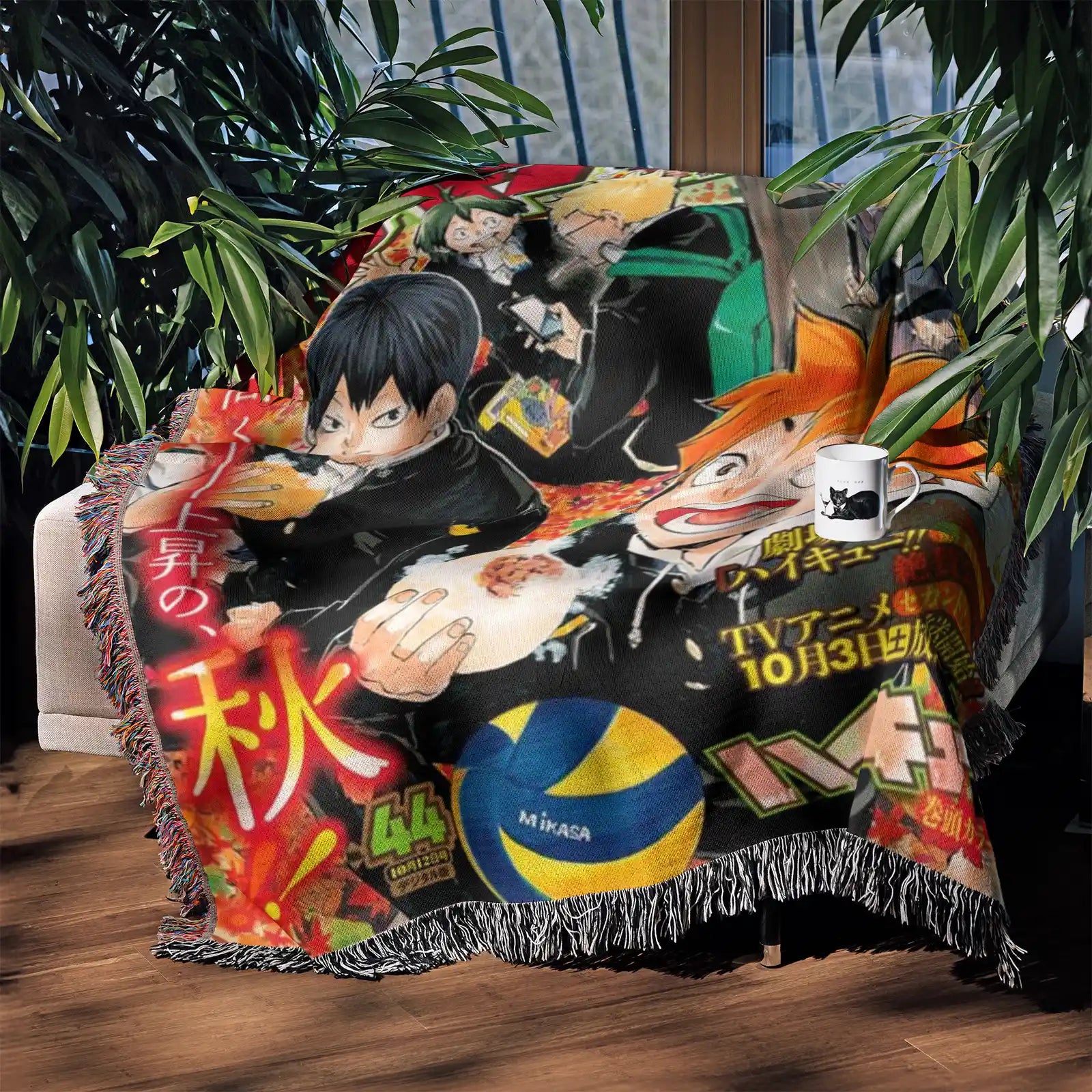 Haikyuu Woven Throw Blanket Tapestry – Personality Anime Room Decor Gift-I