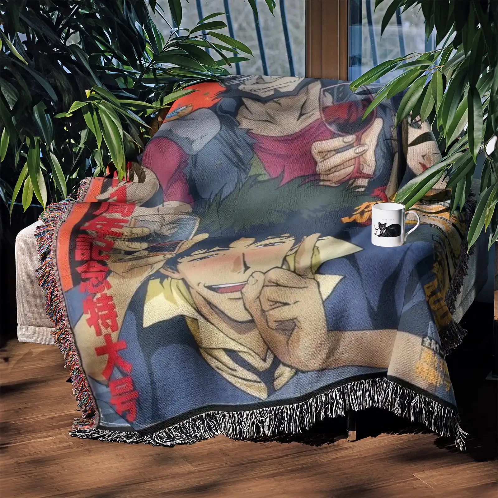 Cowboy Bebop Woven Throw Blanket Tapestry – Personality Anime Room Decor Gift-V