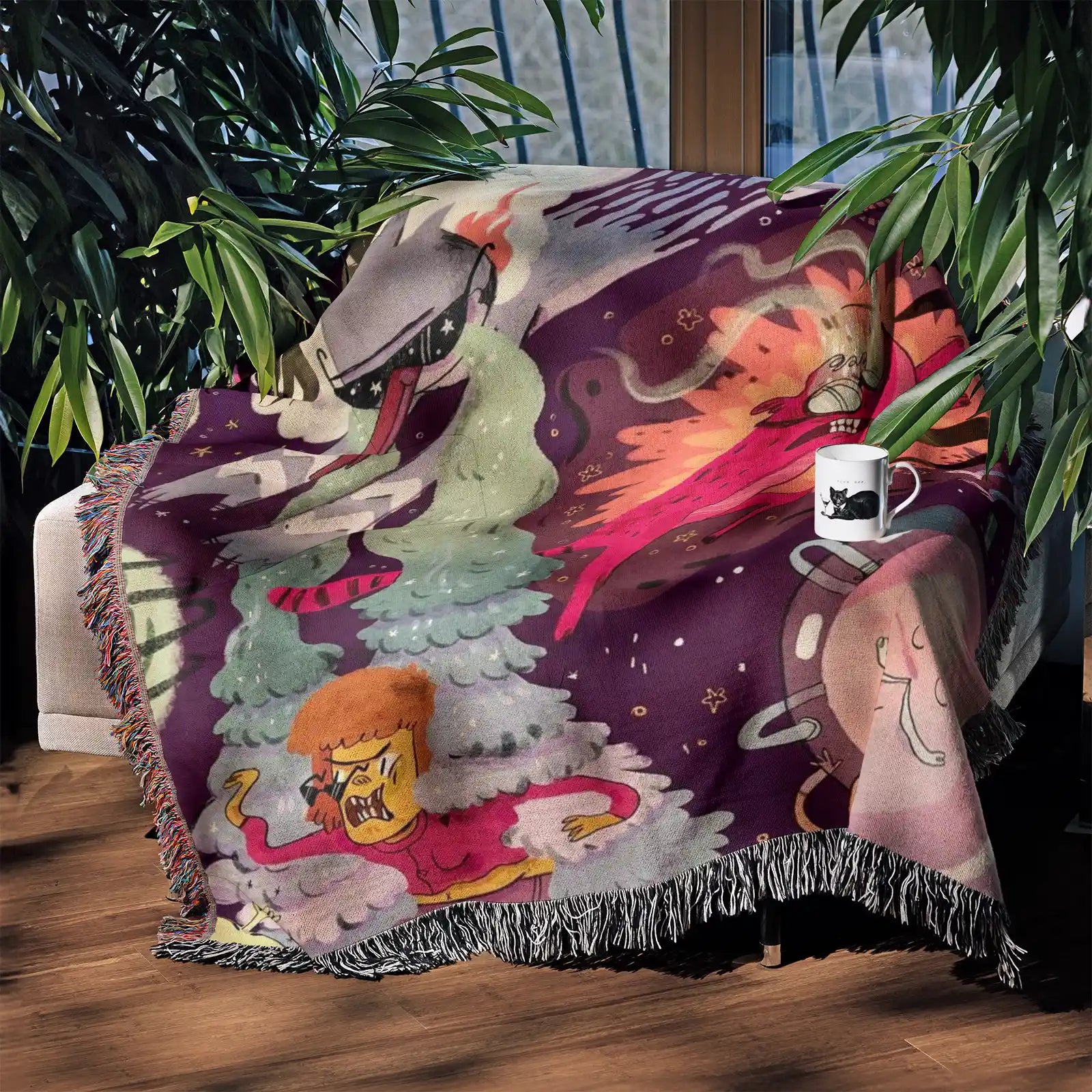 Tapisserie de couverture tissée une pièce – Cadeau de décoration de chambre d'anime de personnalité-Ⅰ