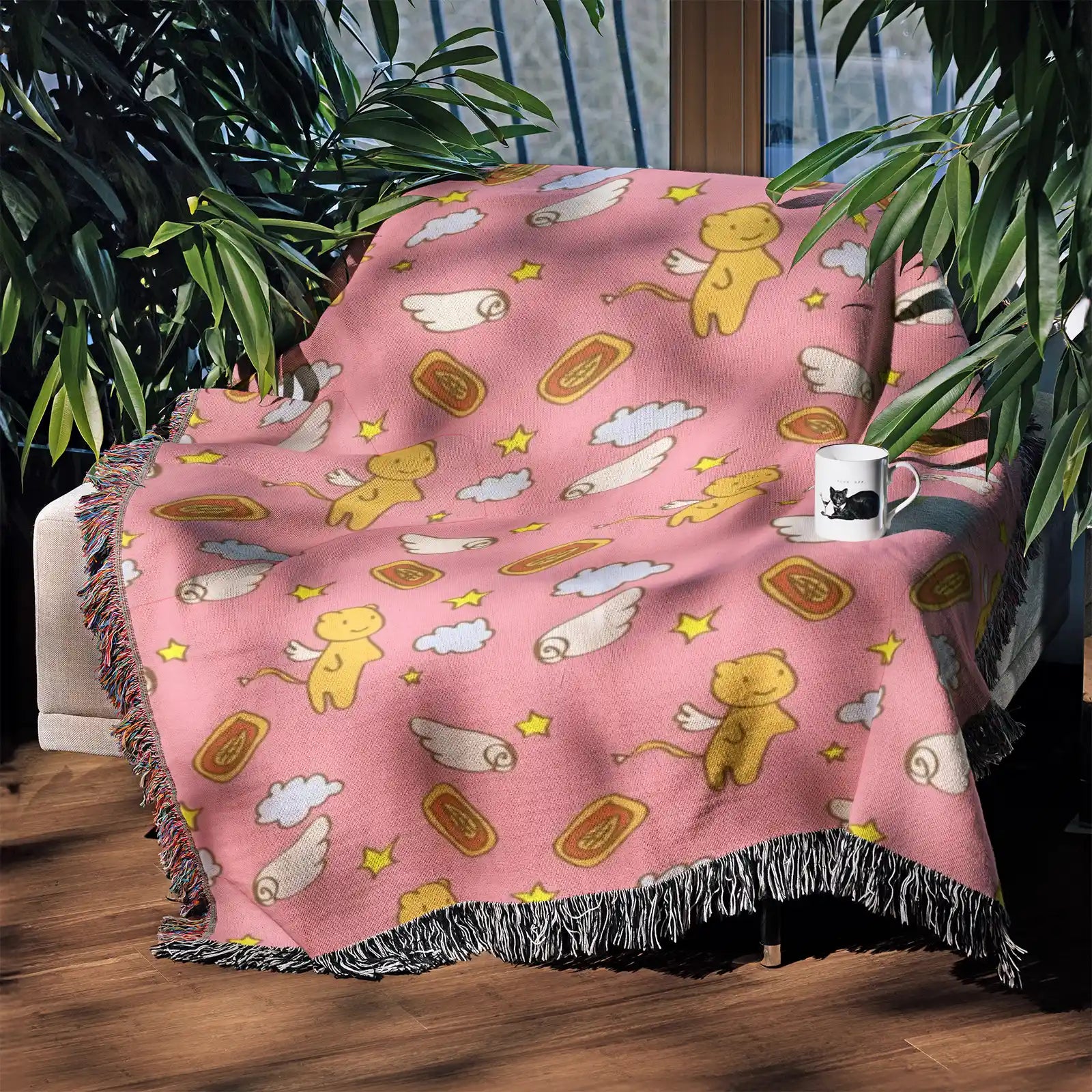 Cardcaptor Sakura Woven Throw Blanket Tapestry – Personality Anime Room Decor Gift-I