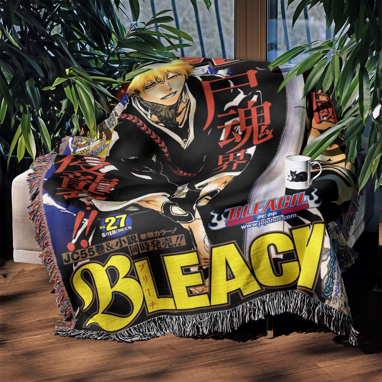 Bleach Anime Woven Throw Blanket Tapestry – Personality Anime Room Decor Gift-ⅤI