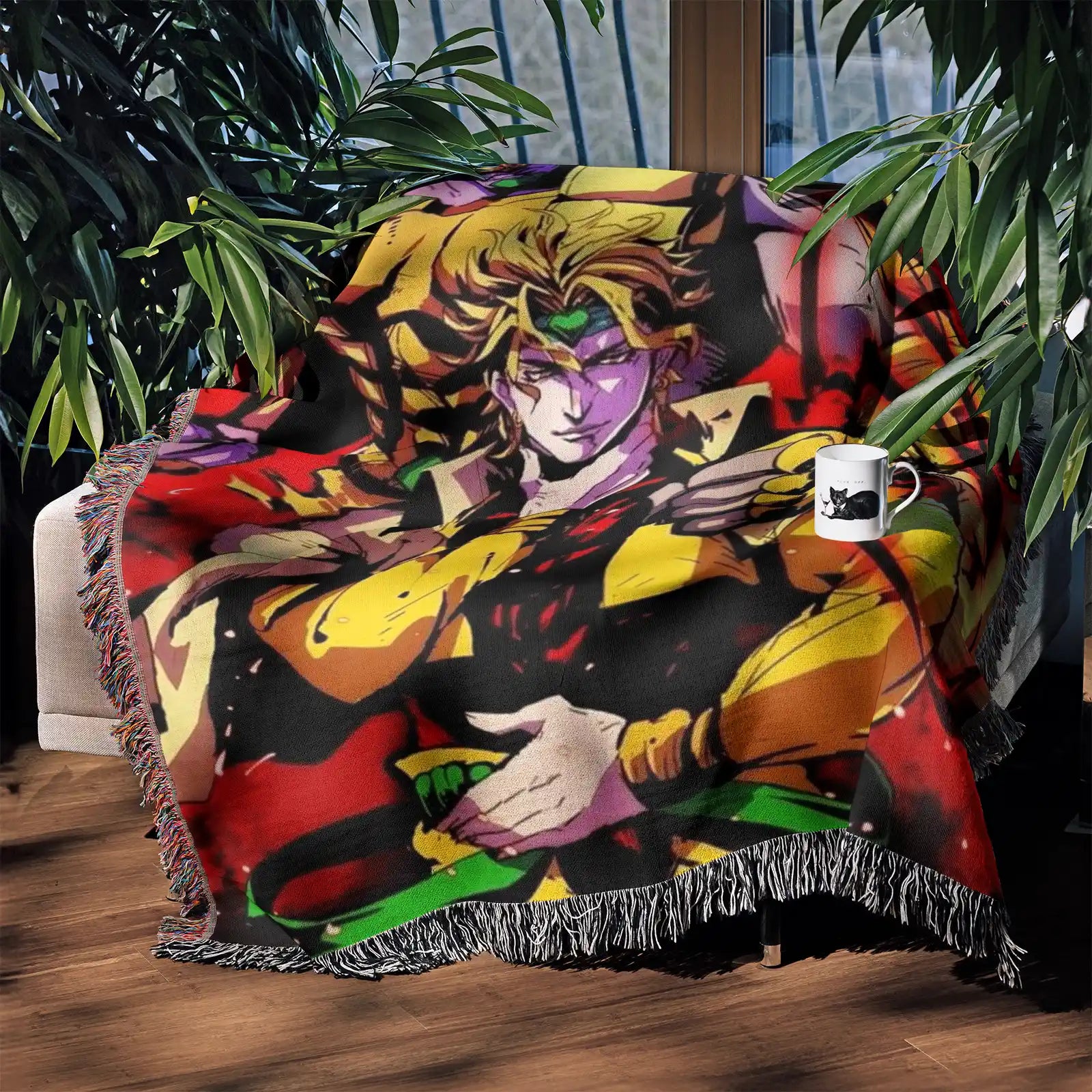 JoJo's Bizarre Adventure Woven Throw Blanket Tapestry – Personality Anime Room Decor Gift-III