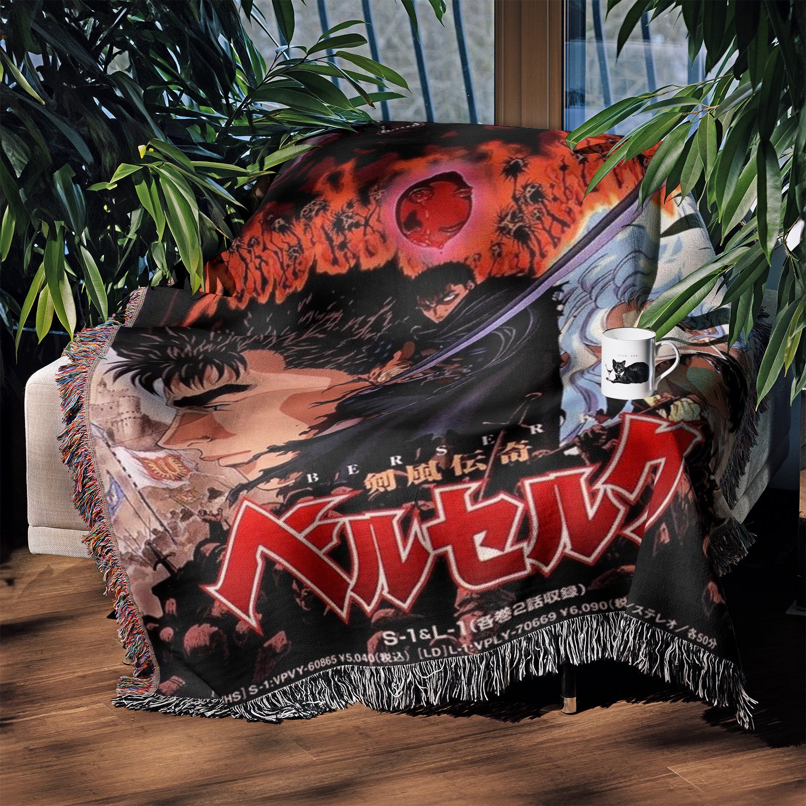 Berserk Woven Throw Blanket Tapestry – Personality Anime Room Decor Gift-II