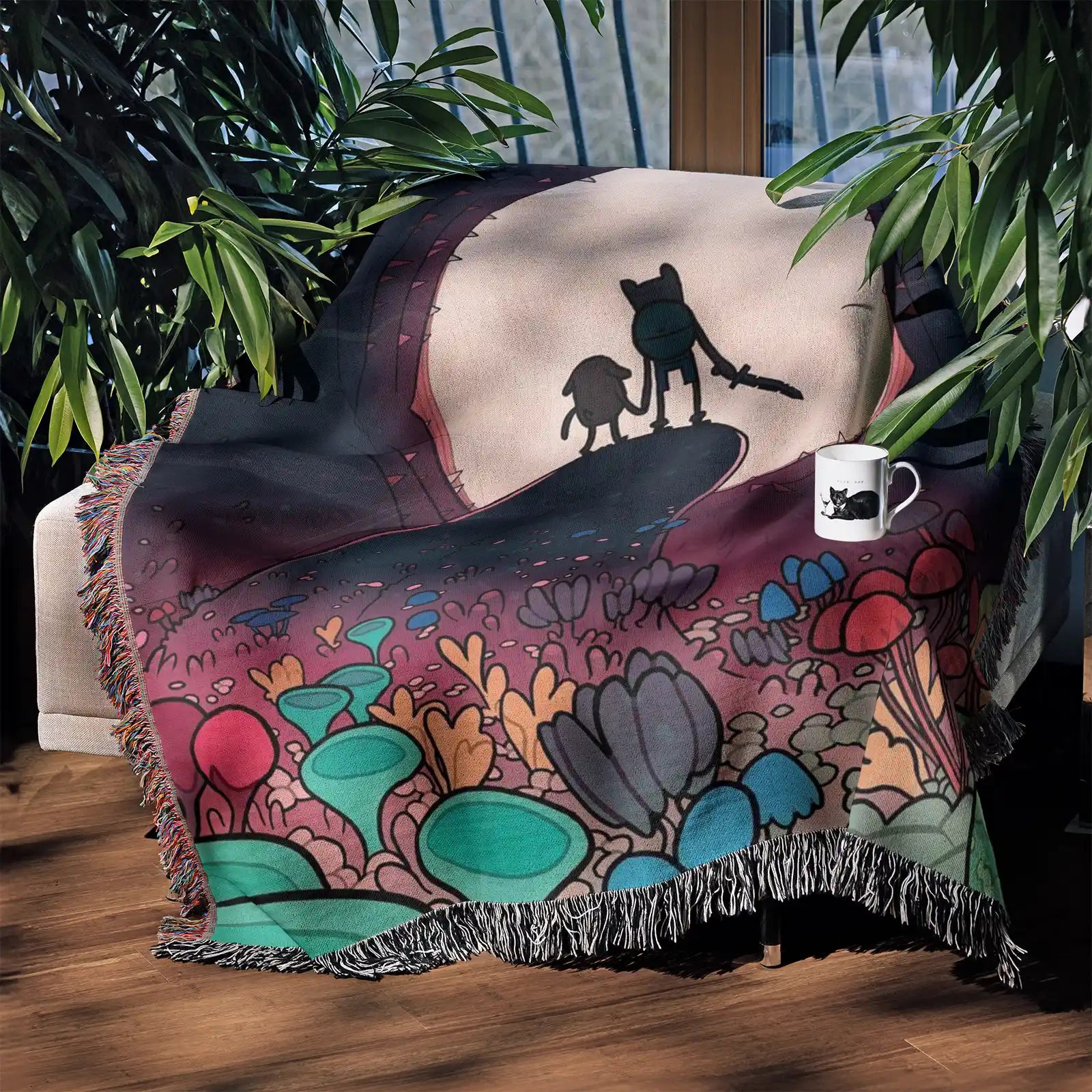 Adventure Time Woven Throw Blanket Tapestry – Personality Cartooon Room Decor Gift-VI