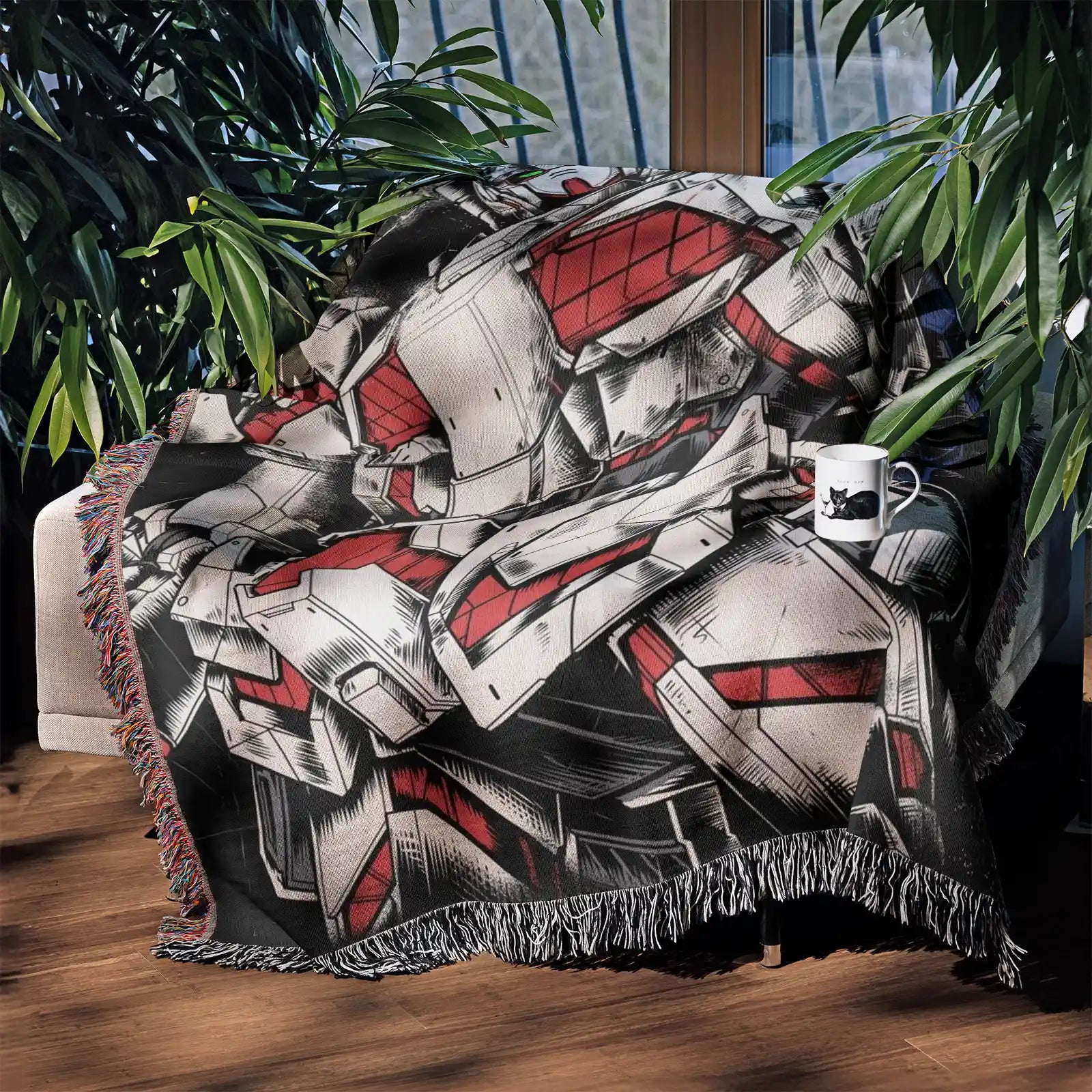 Gundam Woven Throw Blanket Tapestry – Personality Anime Room Decor Gift-IV