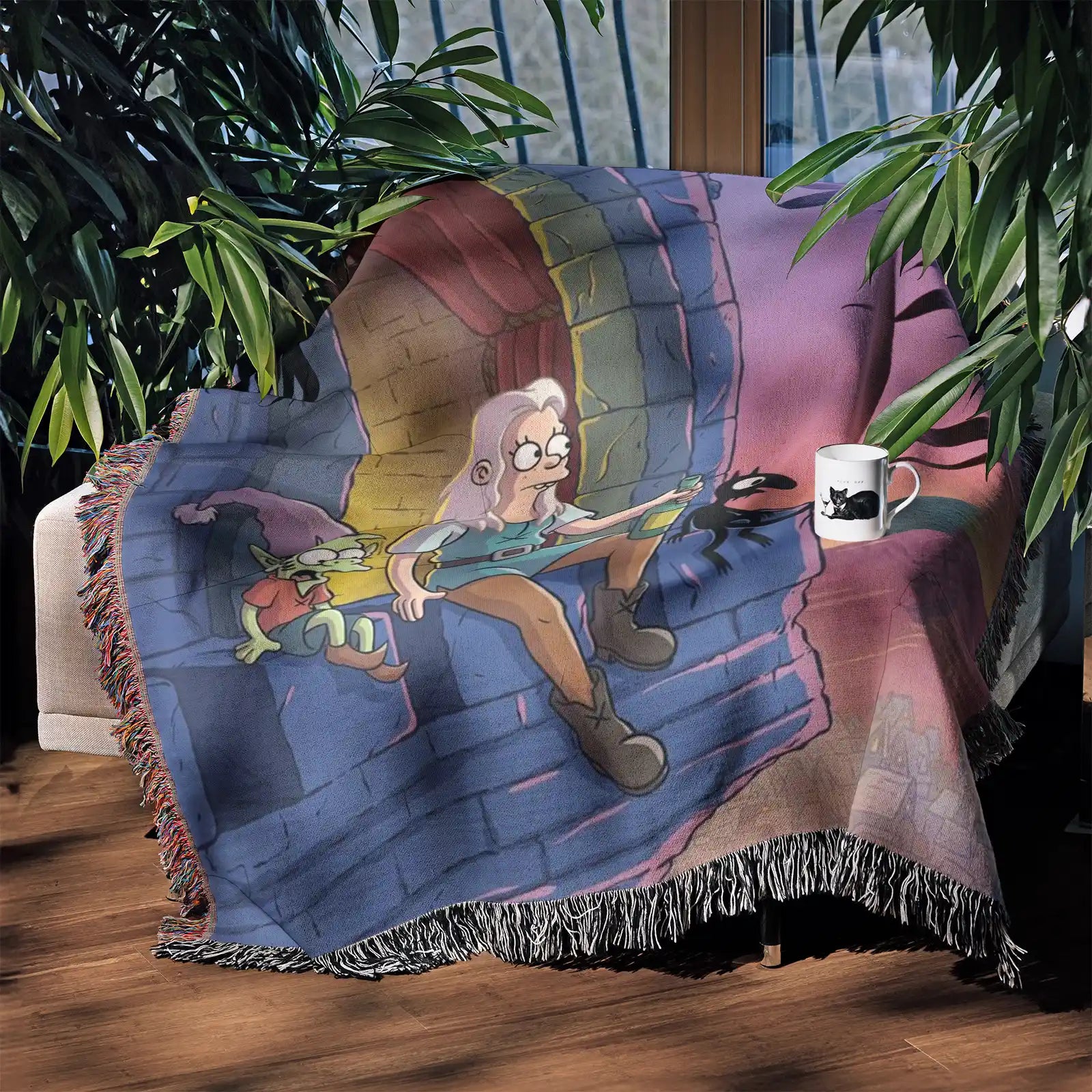 Rick and Morty Woven Throw Blanket Tapestry – Personality Cartooon Room Decor Gift-IV