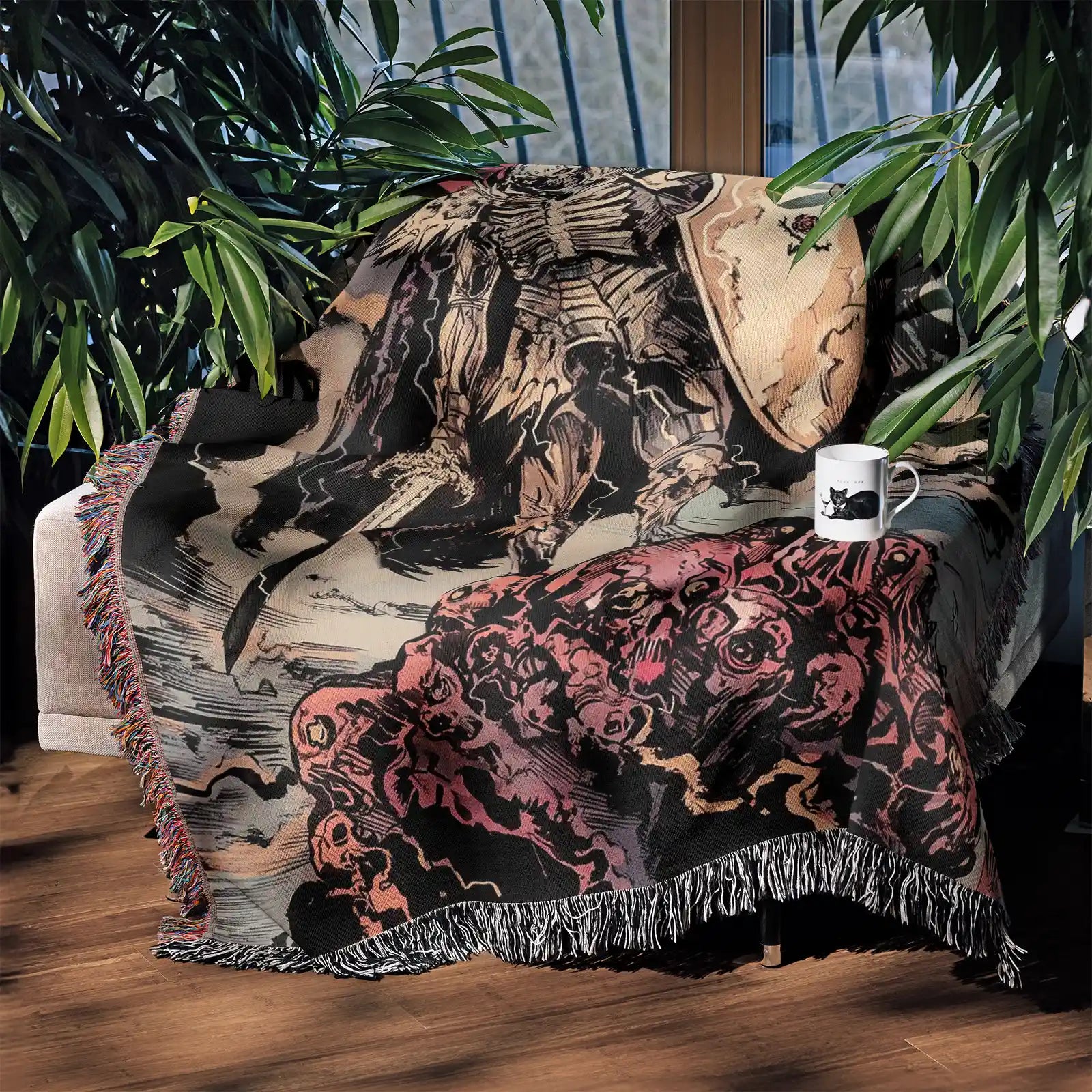 Berserk Woven Throw Blanket Tapestry – Personality Anime Room Decor Gift-V