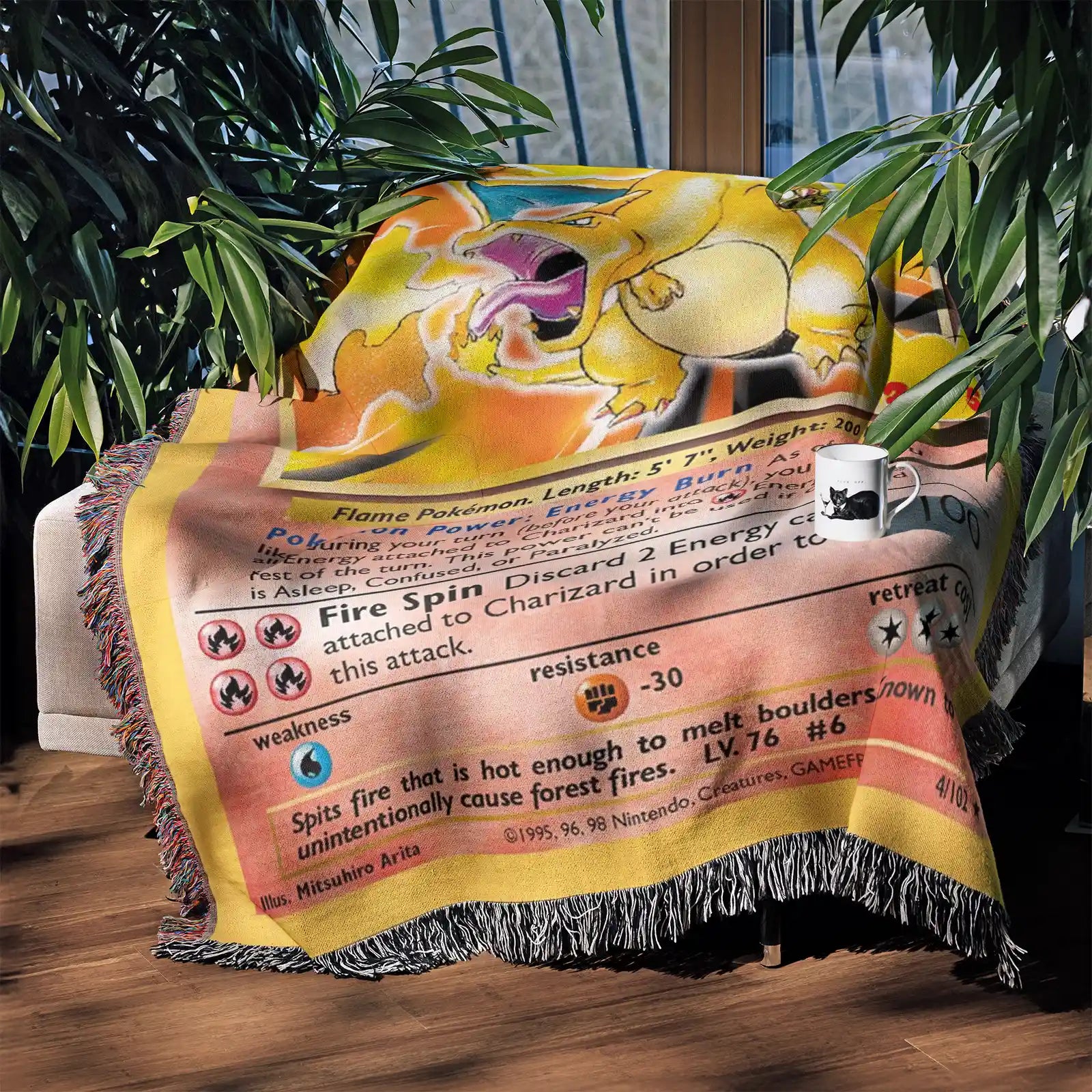 Tapisserie de couverture tissée Pokemon Gengar - Cadeau de décoration de chambre d'anime de personnalité-Ⅲ