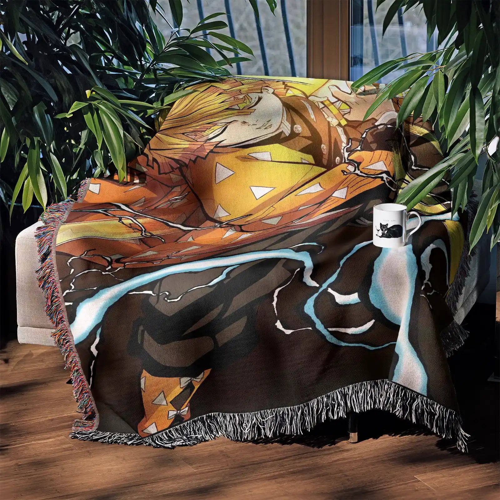 Demon Slayer Jump Comic Poster Woven Throw Blanket Tapestry – Personality Anime Room Decor Gift-VI