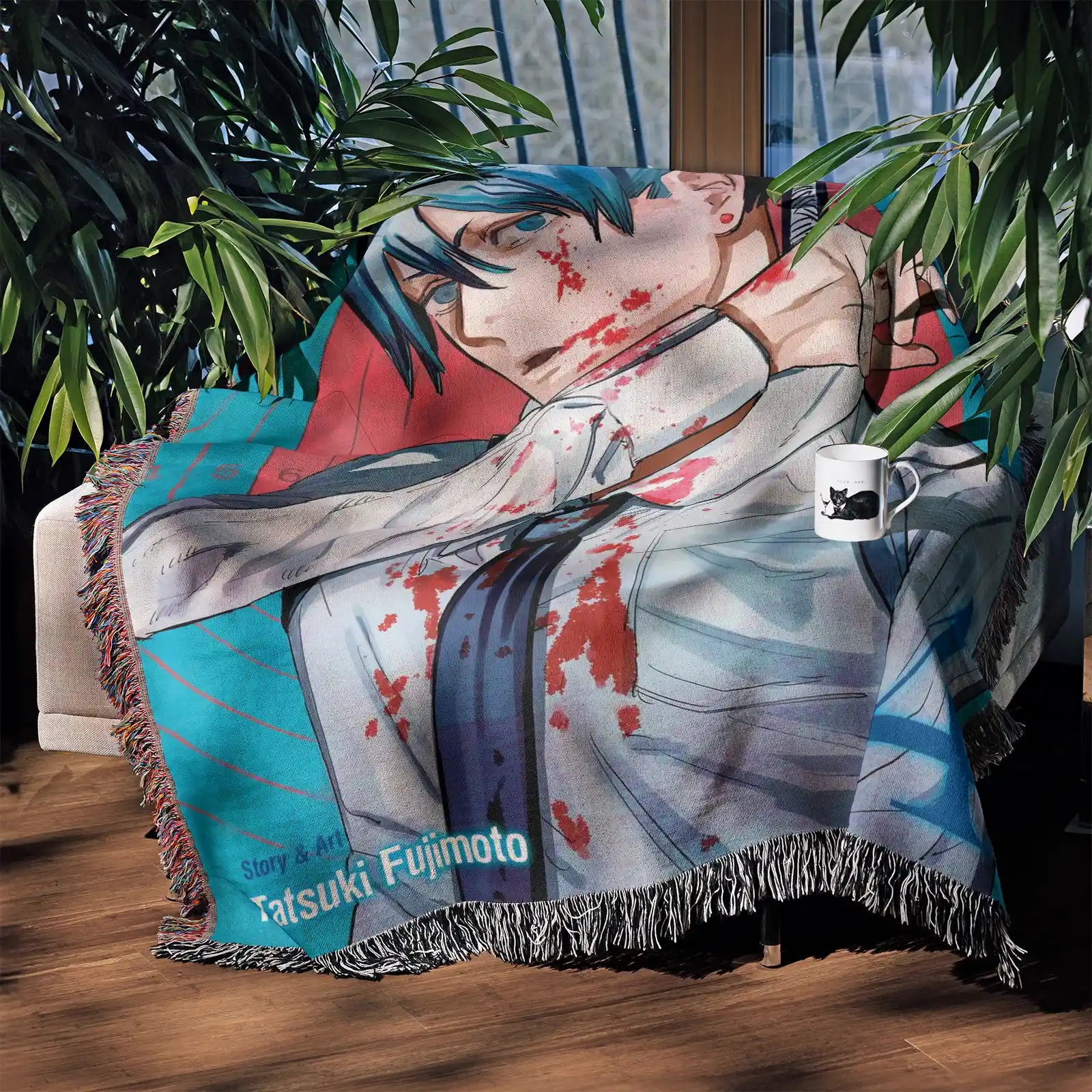 Chainsaw Man Woven Throw Blanket Tapestry – Personality Anime Room Decor Gift-IV