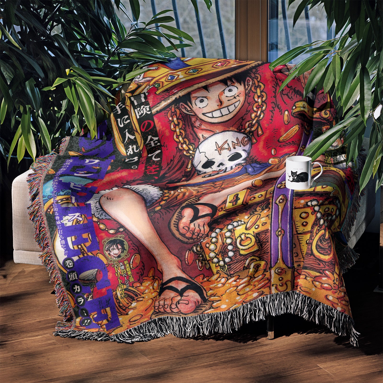 Tapisserie de couverture tissée une pièce – Personnalité Anime Room Decor Gift-VII