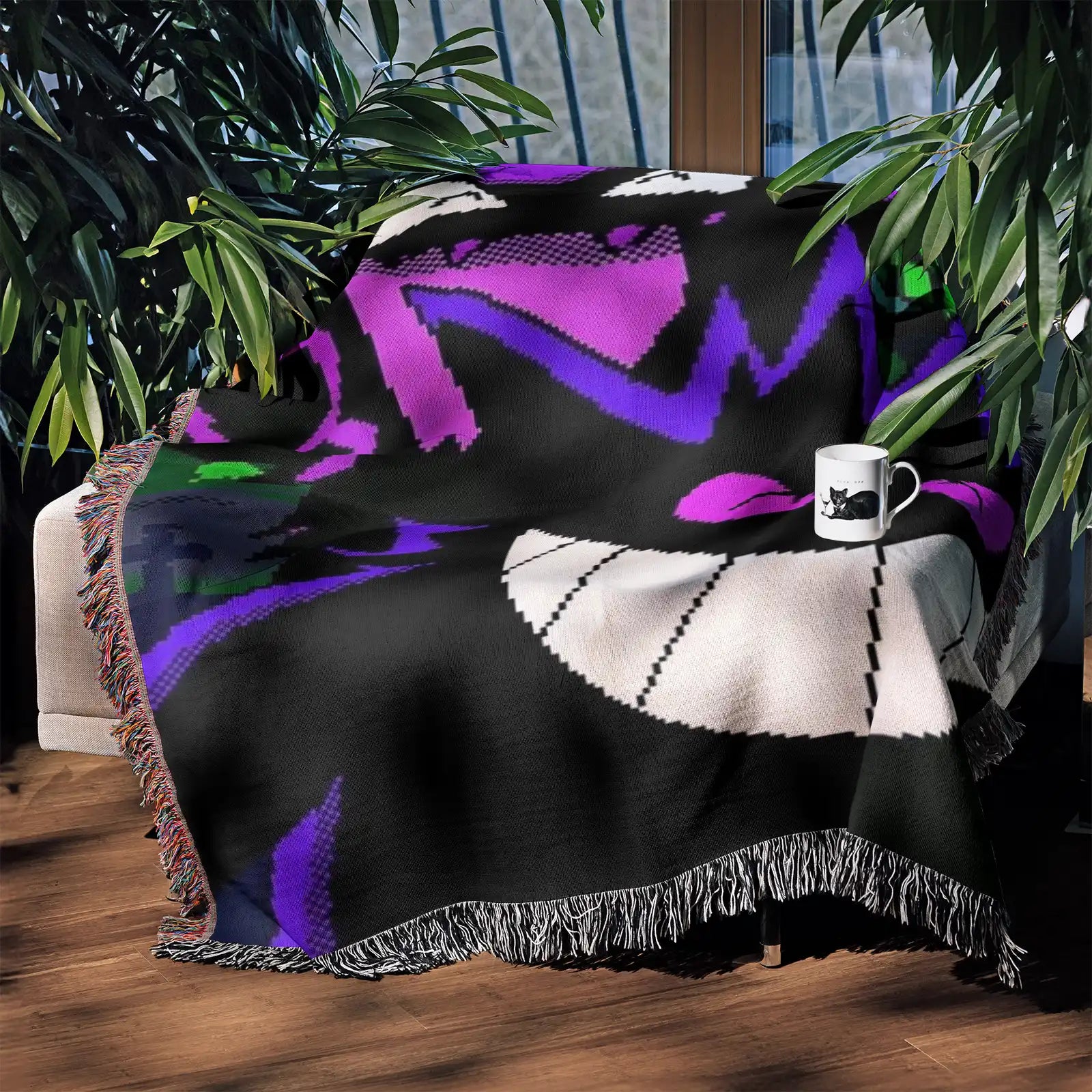 Tapisserie de couverture tissée Pokemon Gengar - Cadeau de décoration de chambre d'anime de personnalité-Ⅲ