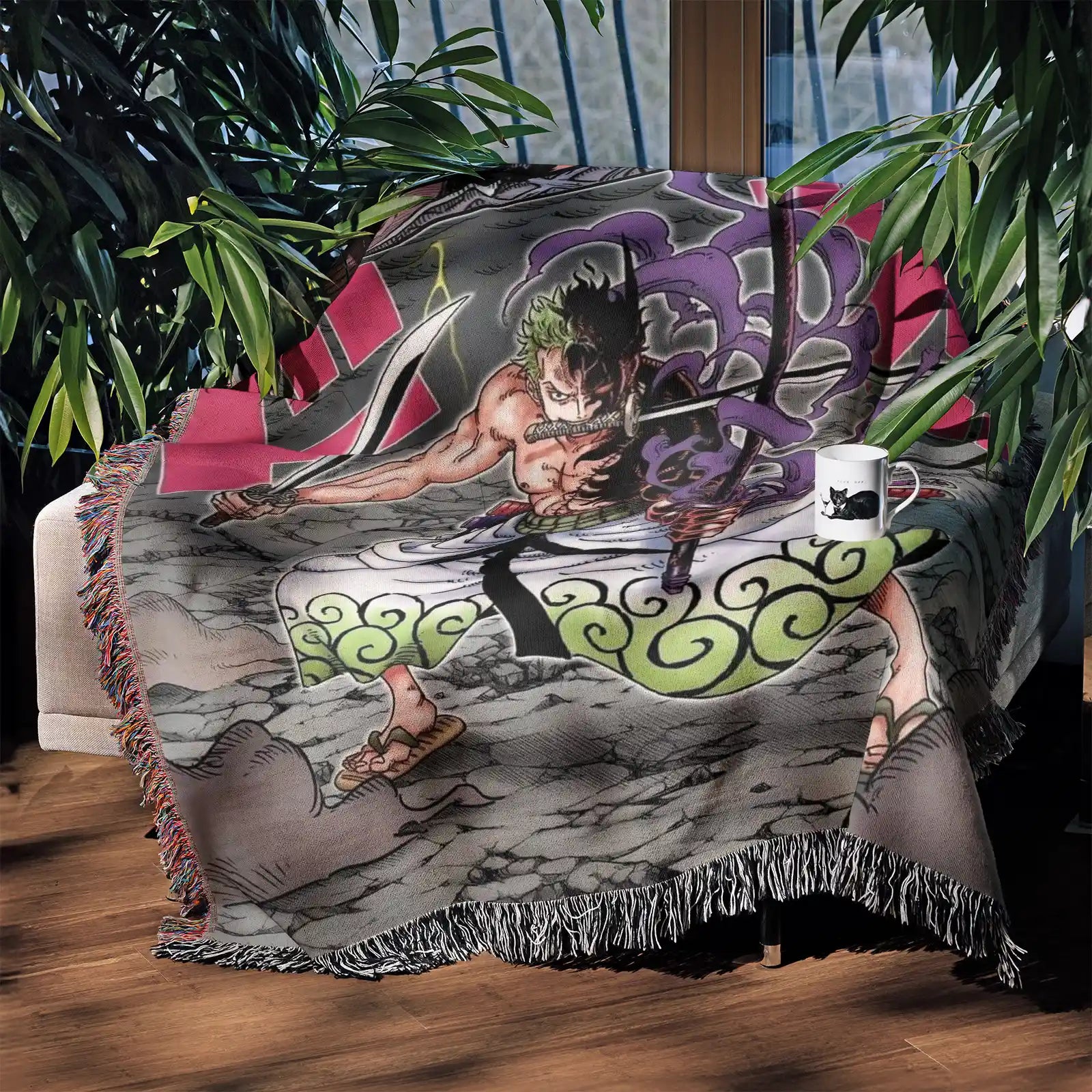 Tapisserie de couverture tissée une pièce – Personnalité Anime Room Decor Gift-VII