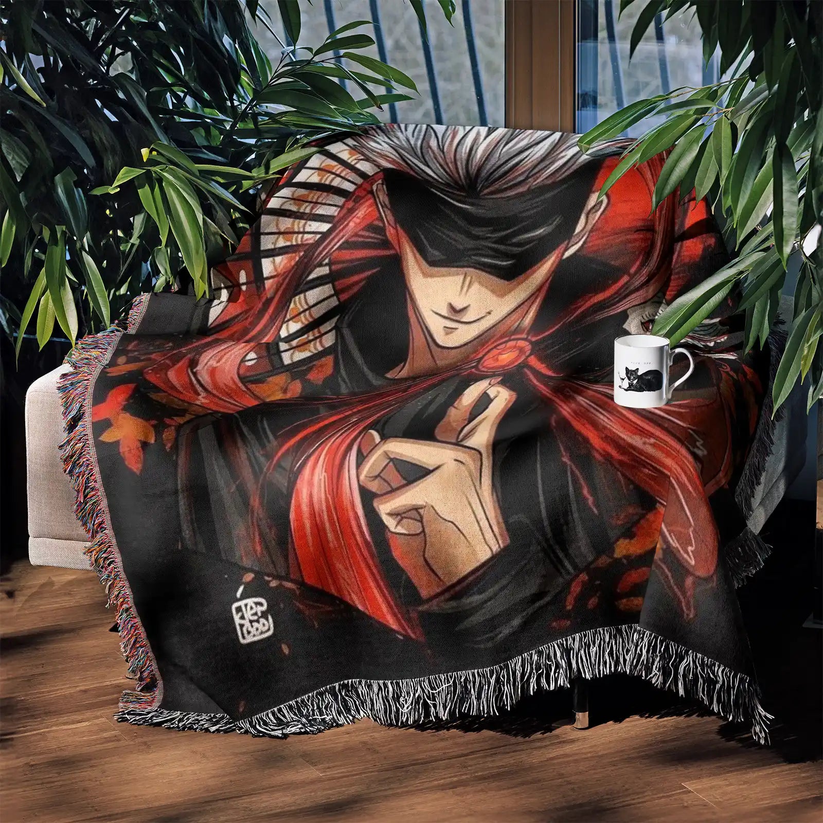 Couverture tissée Jujutsu Kaisen, tapisserie – personnalité, décoration de chambre d'anime, cadeau-Ⅲ